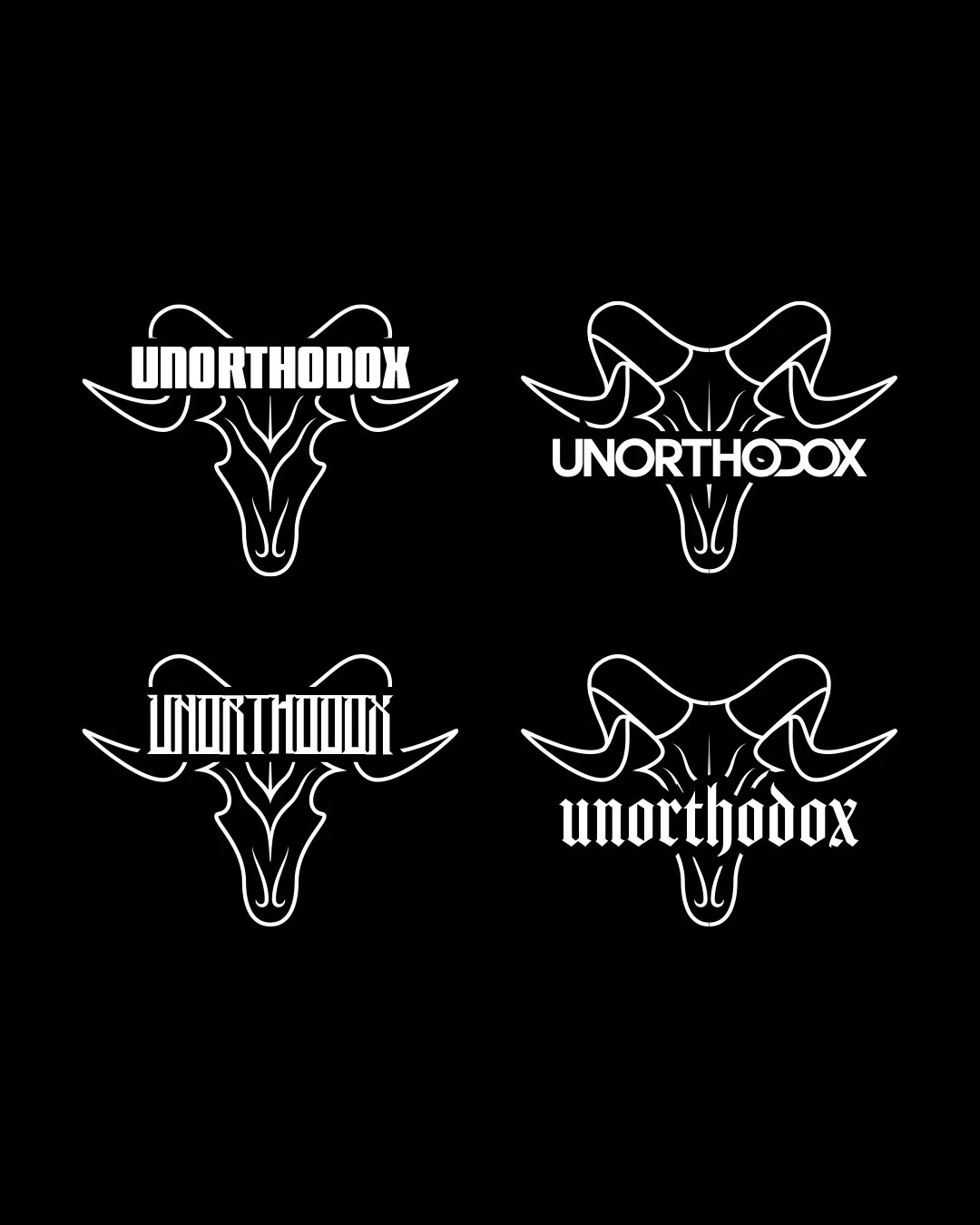 Alternative font tests for Unorthodox logo