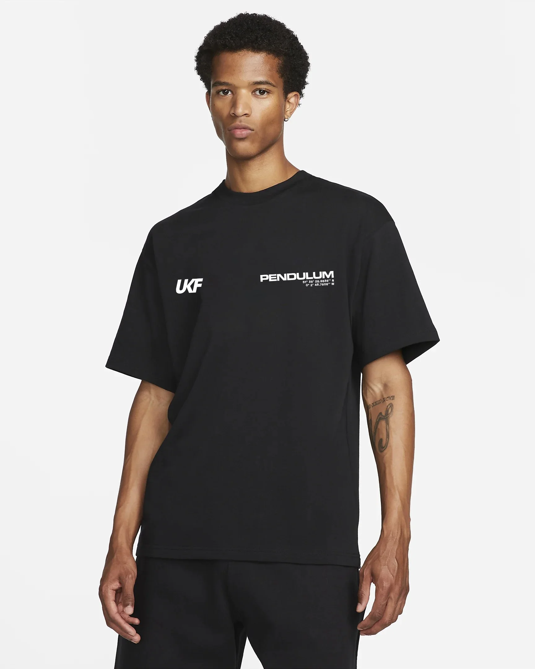 Front of UKF15 Drumsheds Pendulum T-shirt