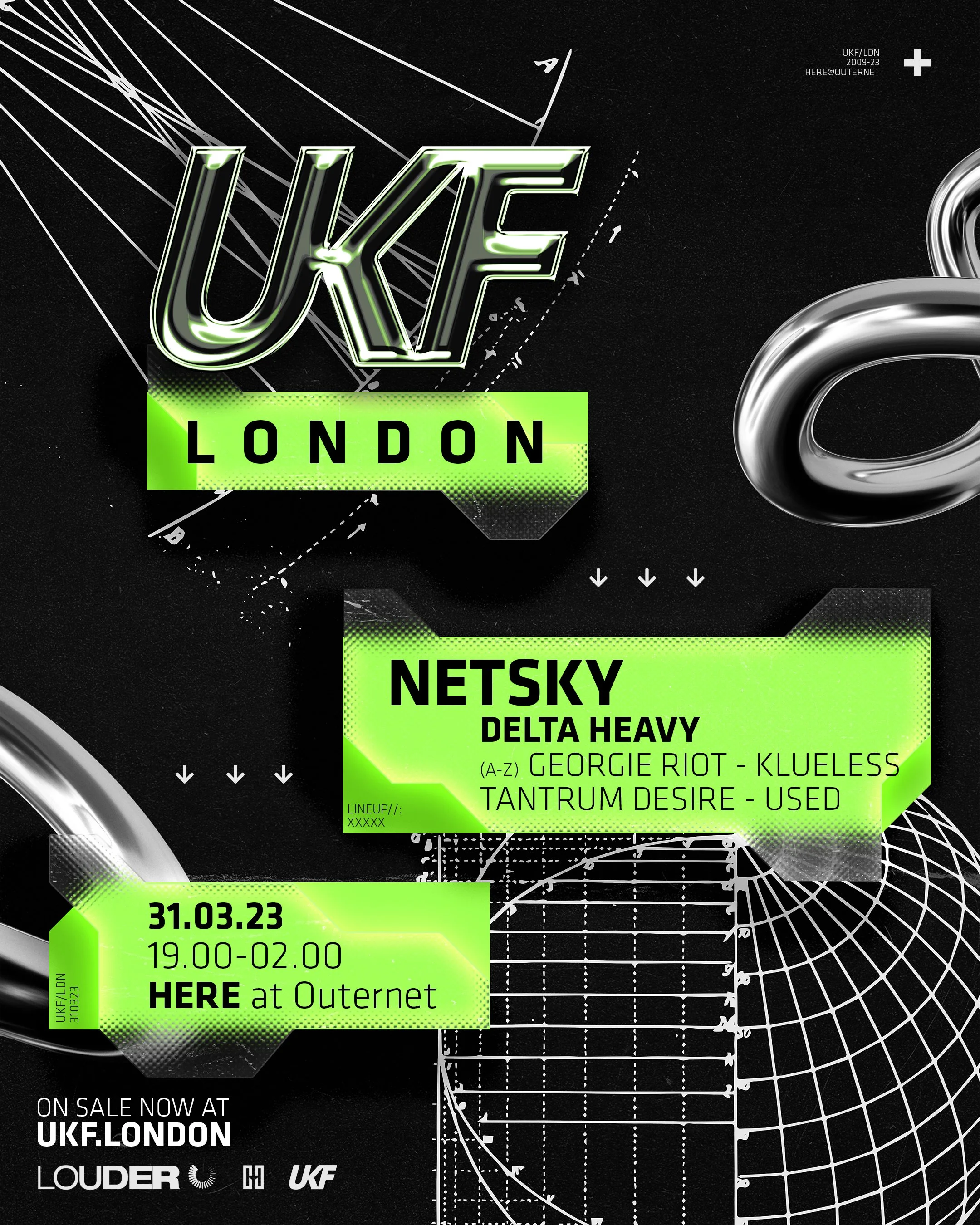 Line Up for UKF London at Outernet