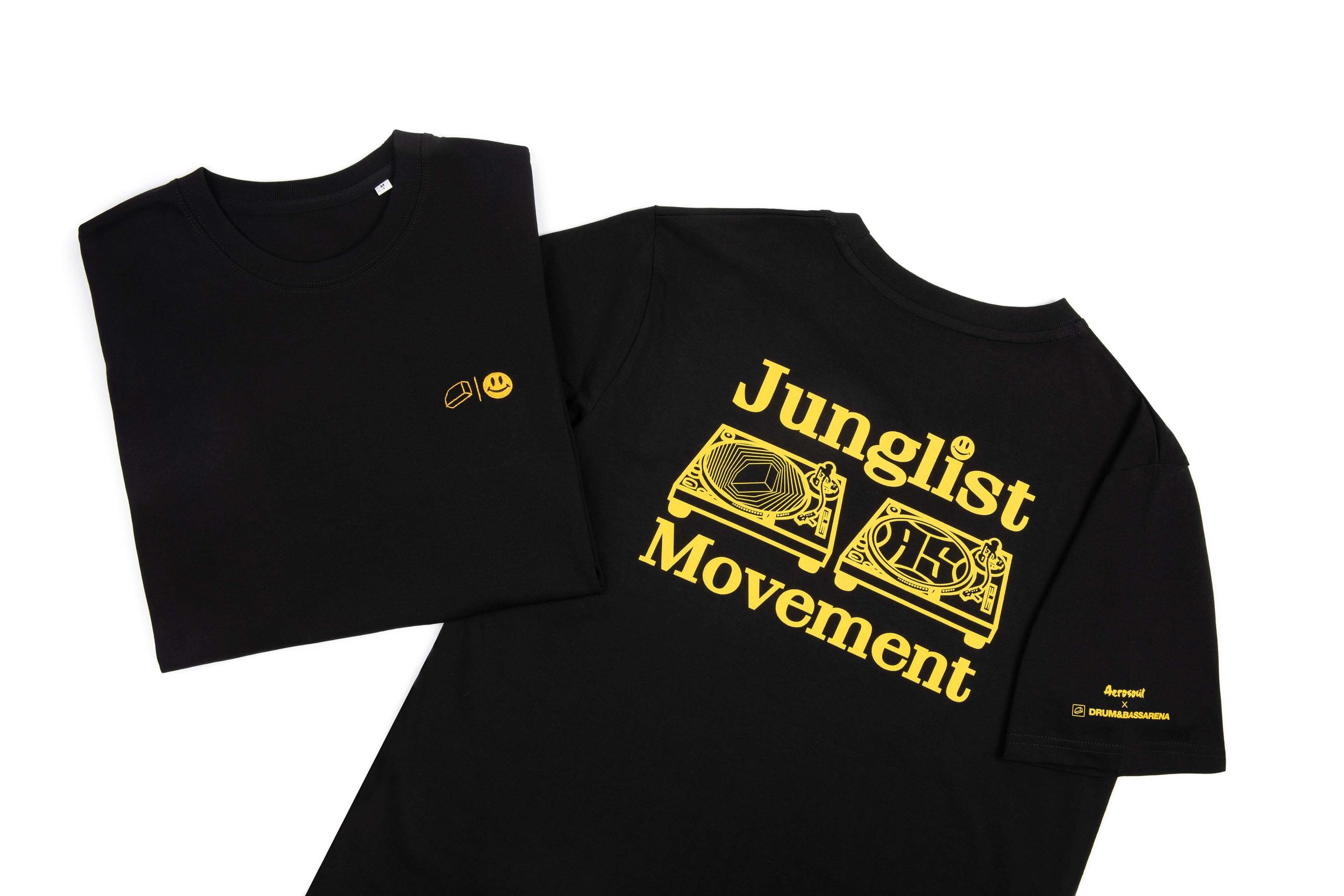 Composite photo of Drum&BassArena x Junglist Movement t-shirt