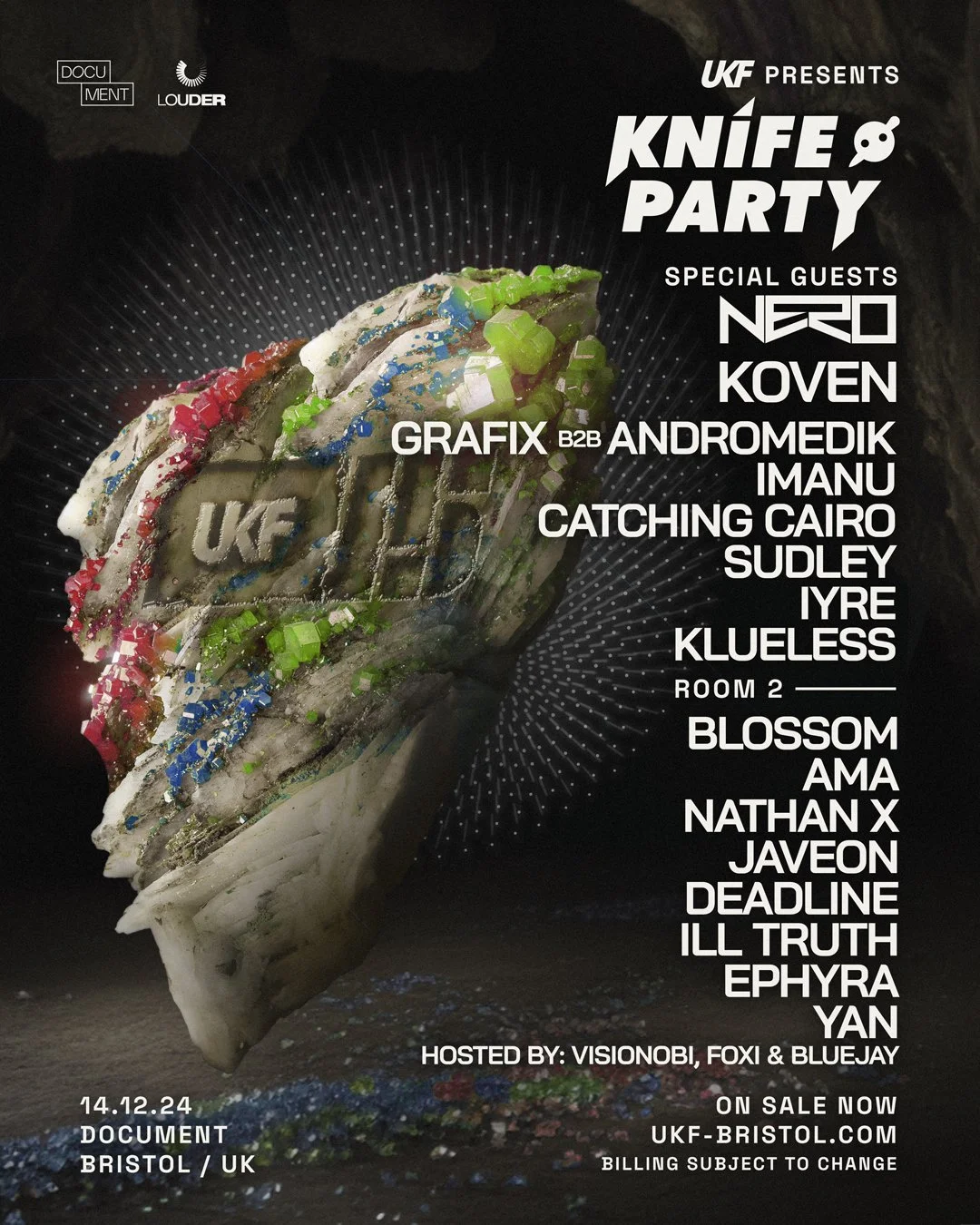 Line up for UKF15 show at Document in Bristol