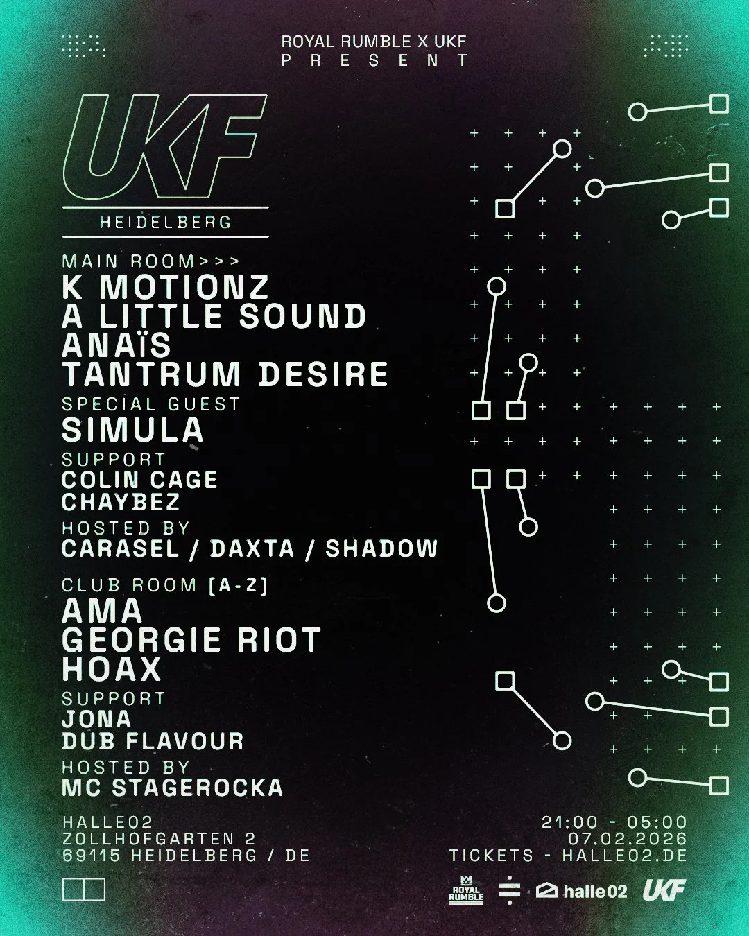 Line-up for UKF event in Heidelberg, Germany