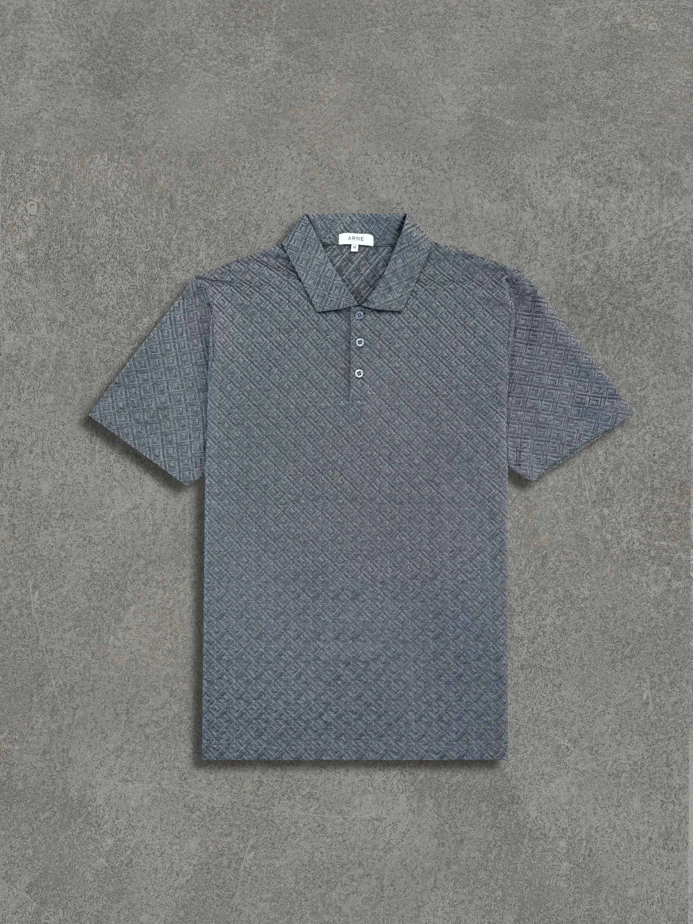 Jacquard Pique Polo Shirt in Navy_1441.jpg