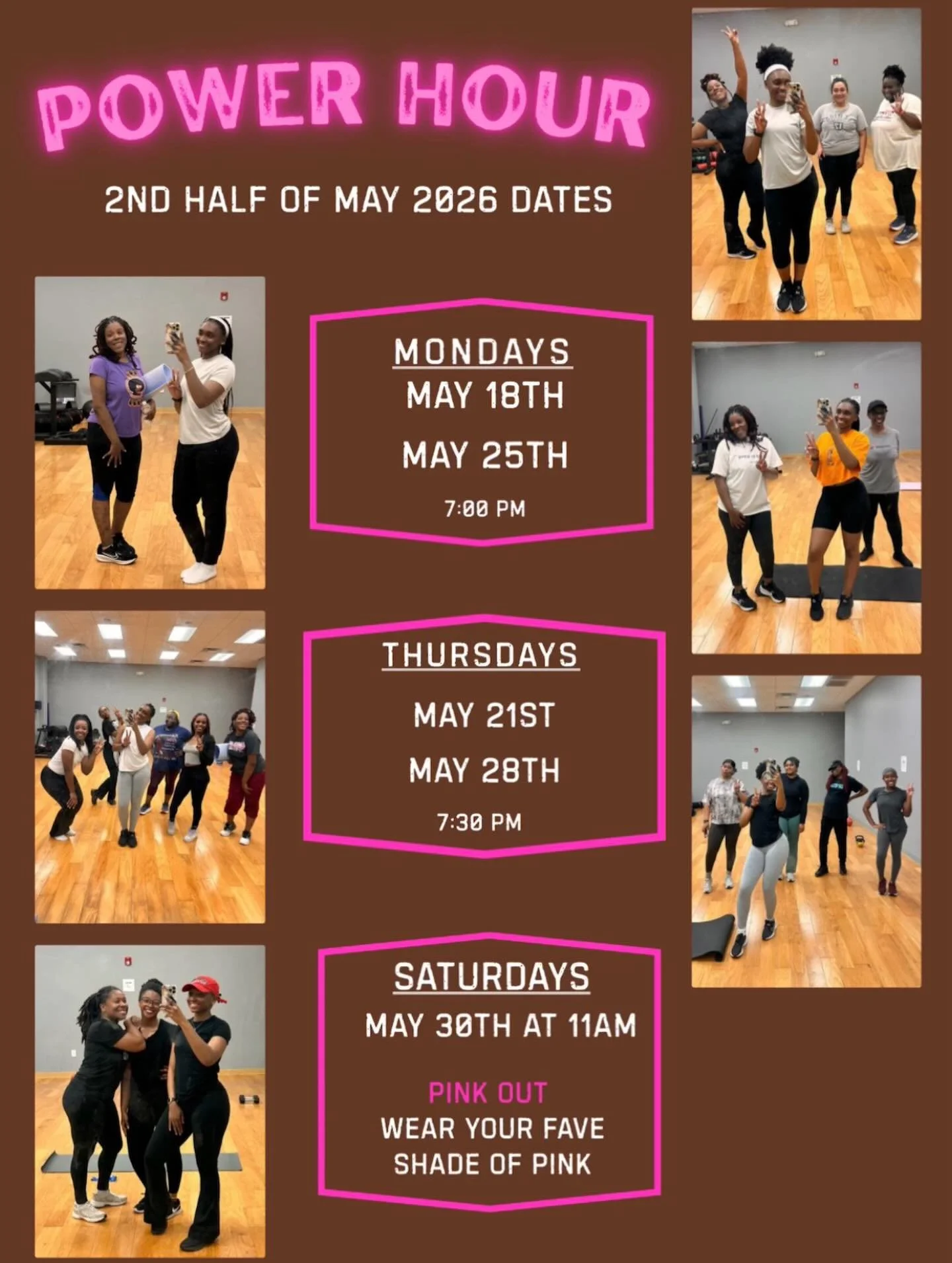 Hey gworls🩷 NO POWER HOUR tonight, however here are the dates for the upcoming classes for the rest of May 
HOPE TO SEE YOU THERE 
 
Deets link in the bio