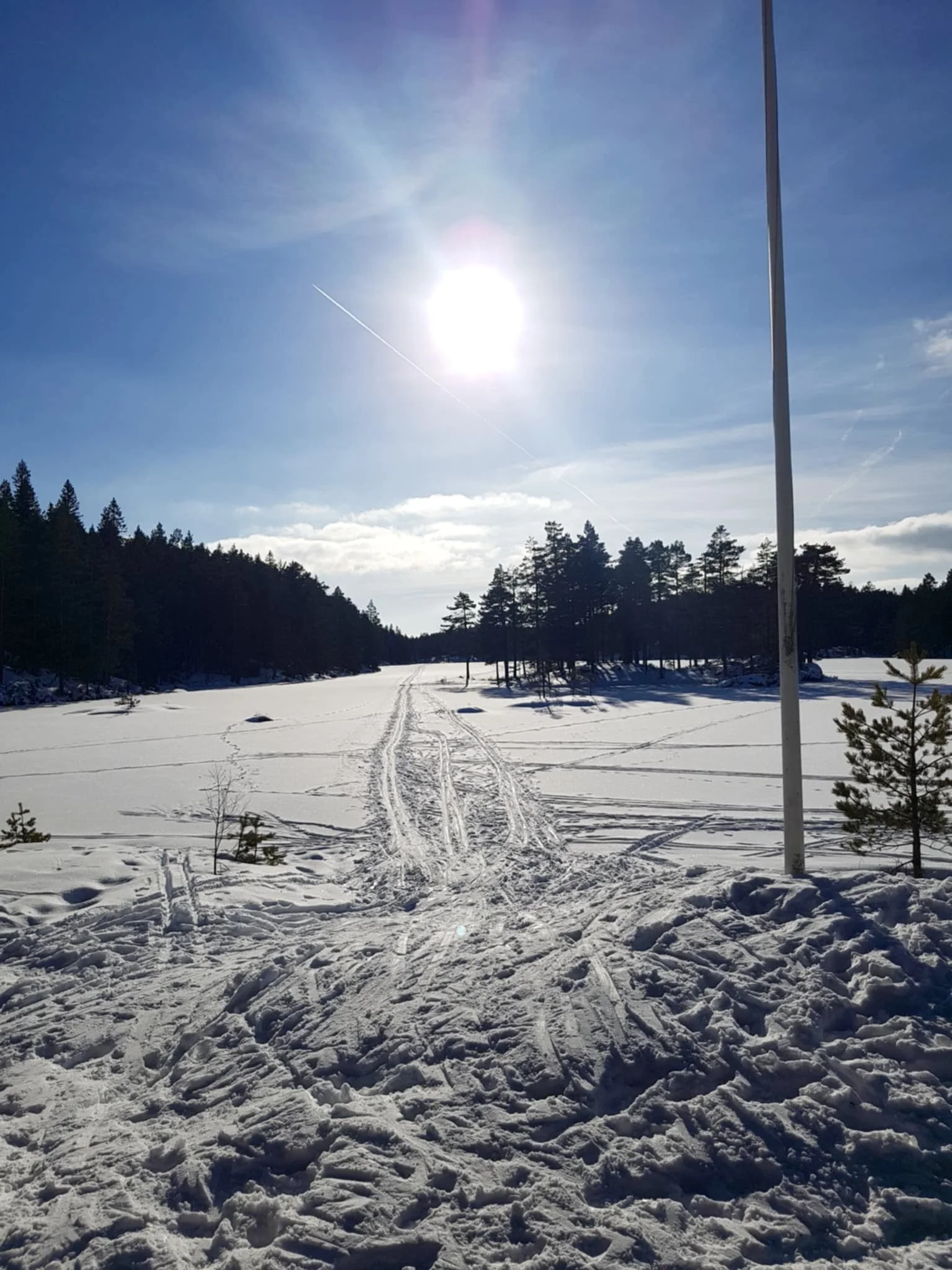 Skiing at Sandvann, walking distance from the house.