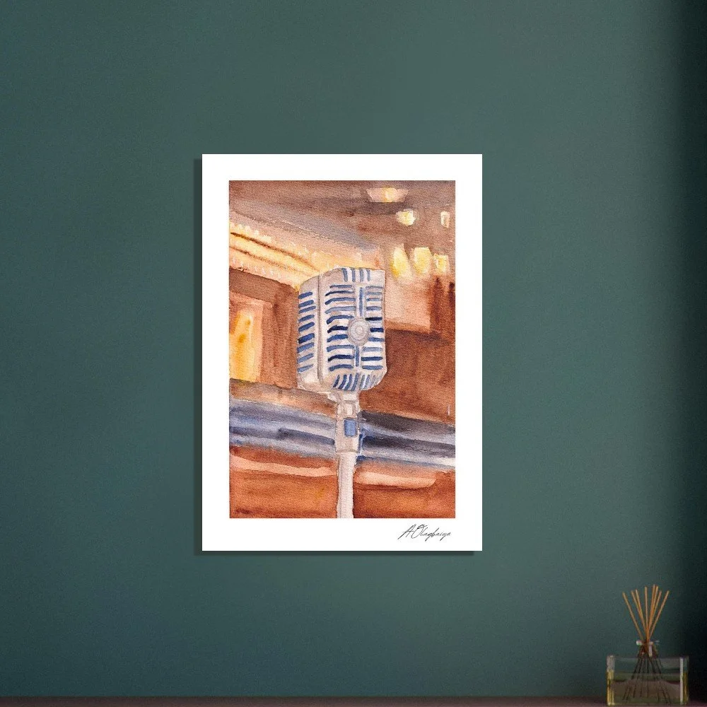 Centre Stage | Music Wall Art | Jazz Club Décor |Fine Art Poster