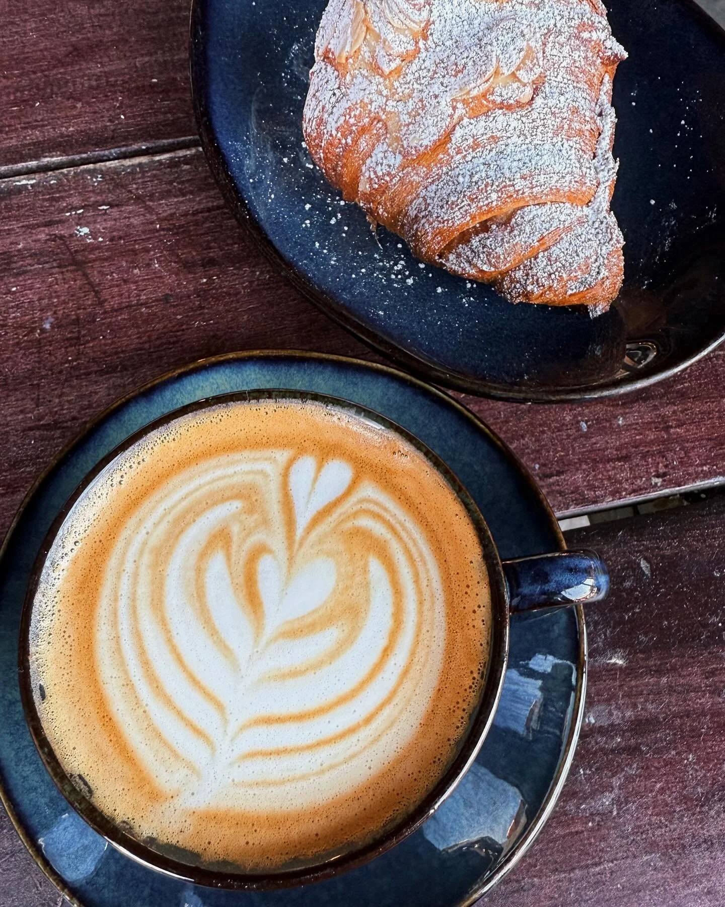 If you have to brave the cold &amp; rain, you might as well do it with a pastry &amp; hot latte in hand 😌