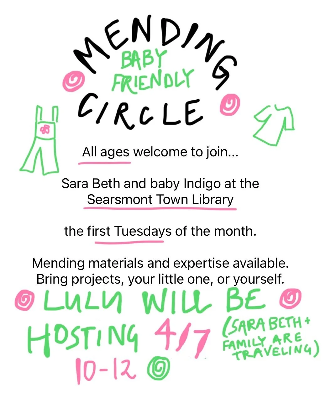 We are traveling but my lovely sub Lulu will be there. 🌷