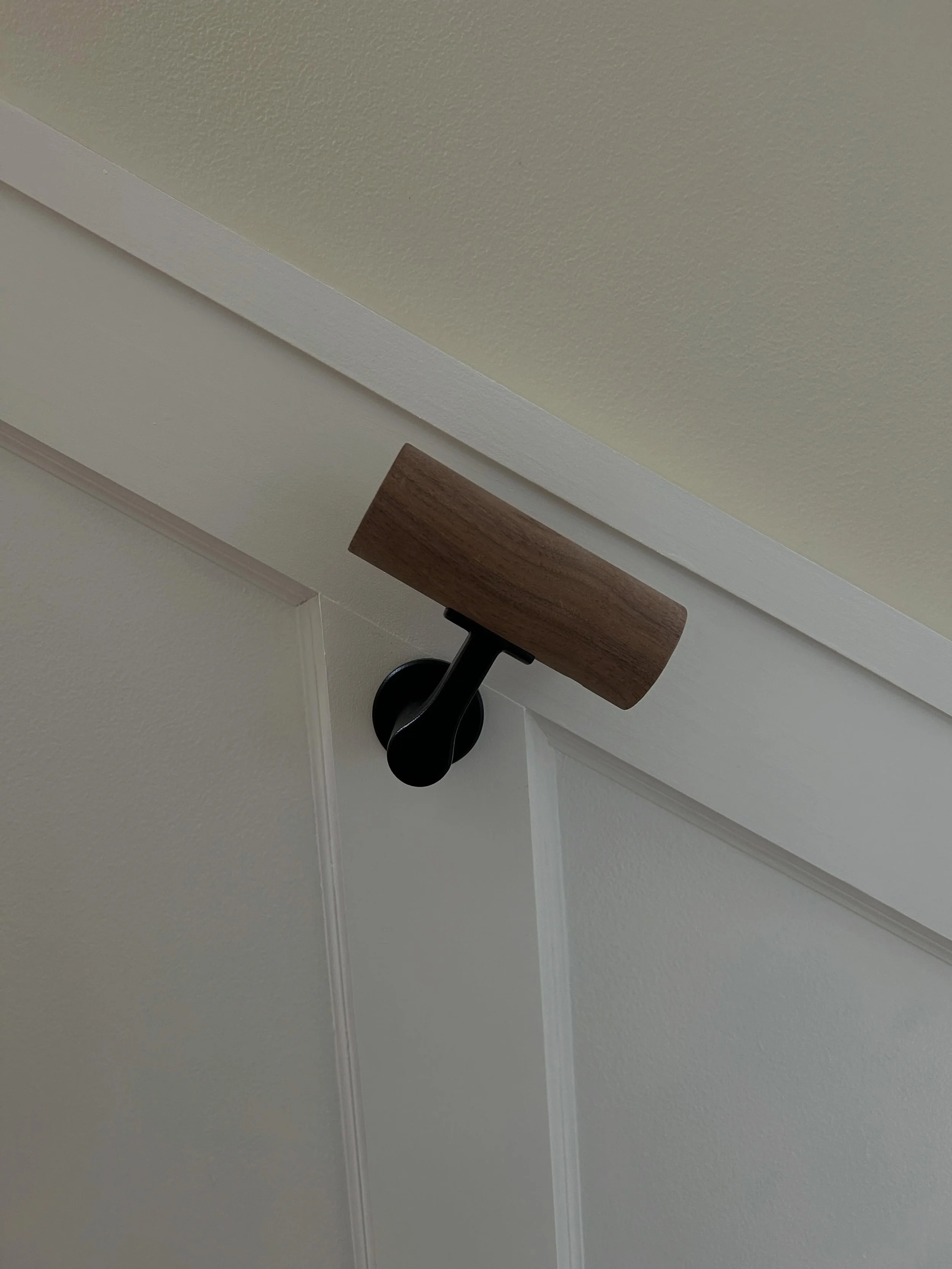 Making a mock up or template as soon as you can for the customer really helps everyone to imagine and work out details that just don&rsquo;t work out on paper. Working on a walnut hand rail.