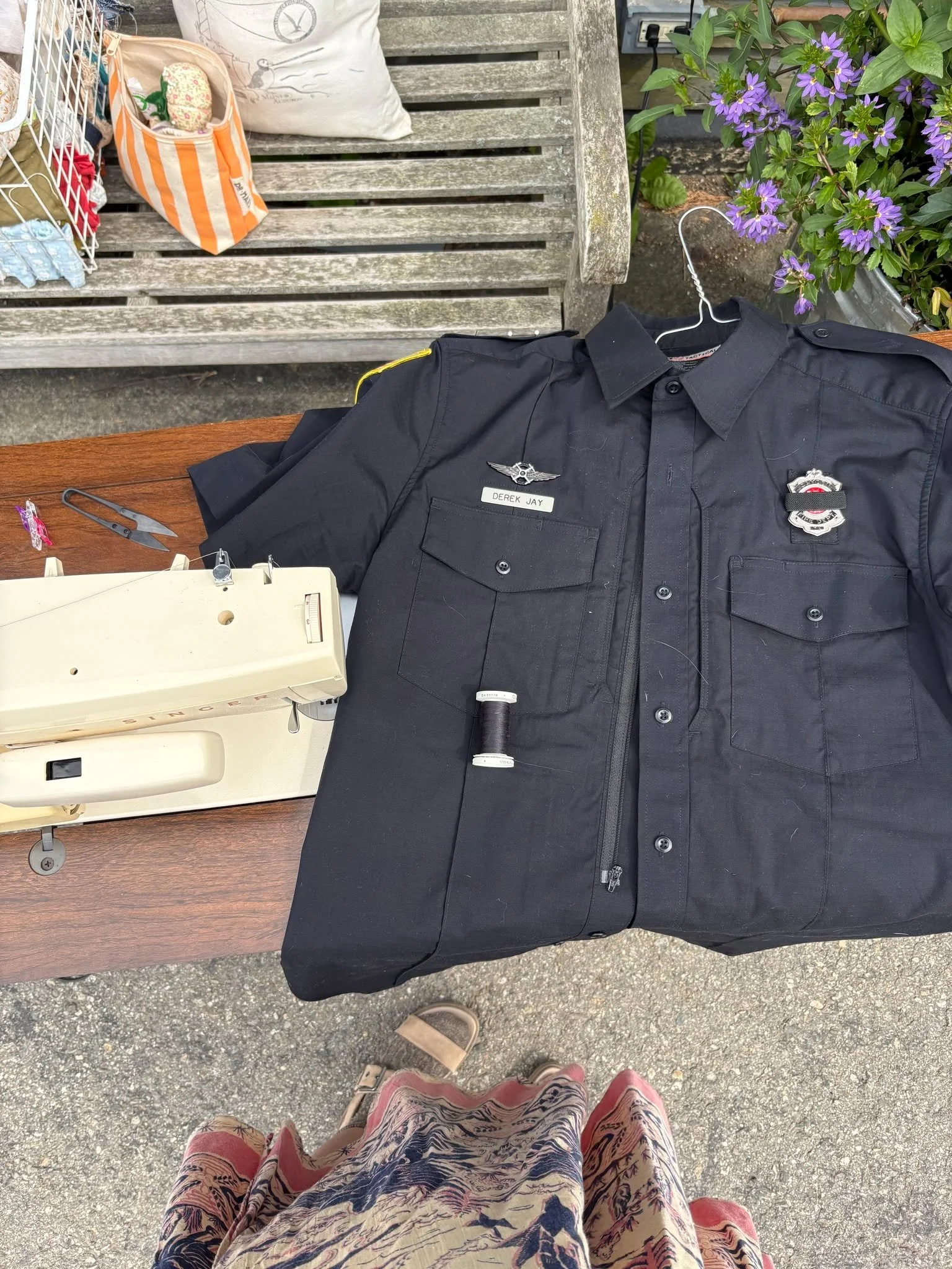 I was able to help this shirt fit a little bit better.

Thank you to all our first responders in midcoast and beyond.