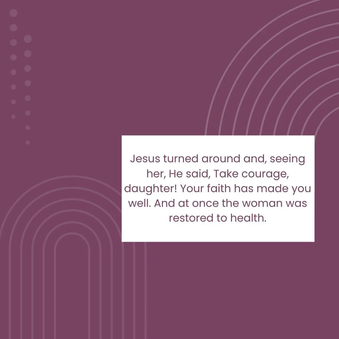 Youth pray daily. Mt. 9:22