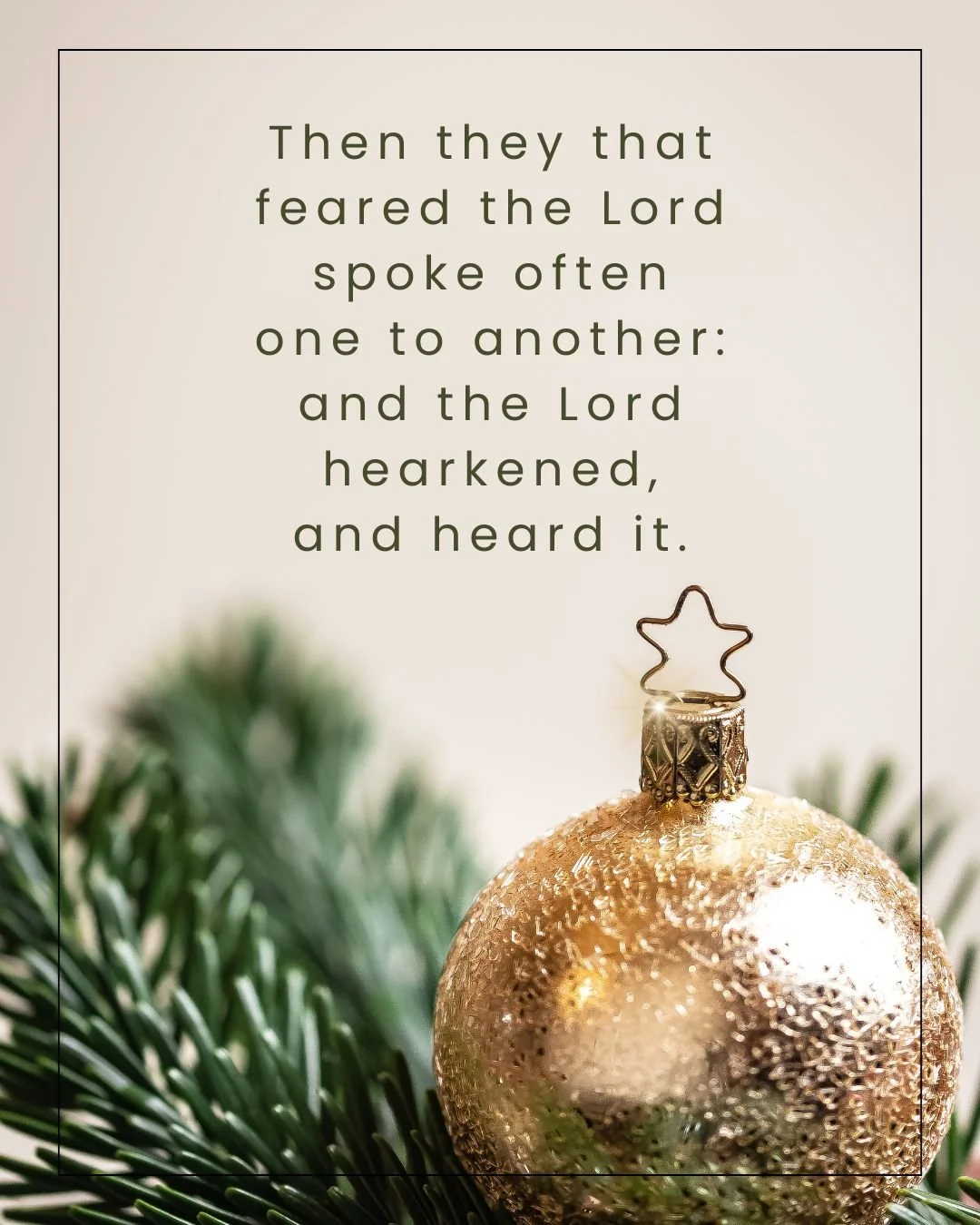 Youth pray daily. Malachi 3:16a