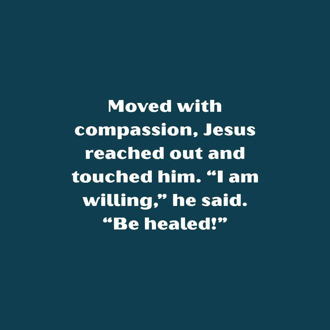 Youth pray daily. Mark 1:41