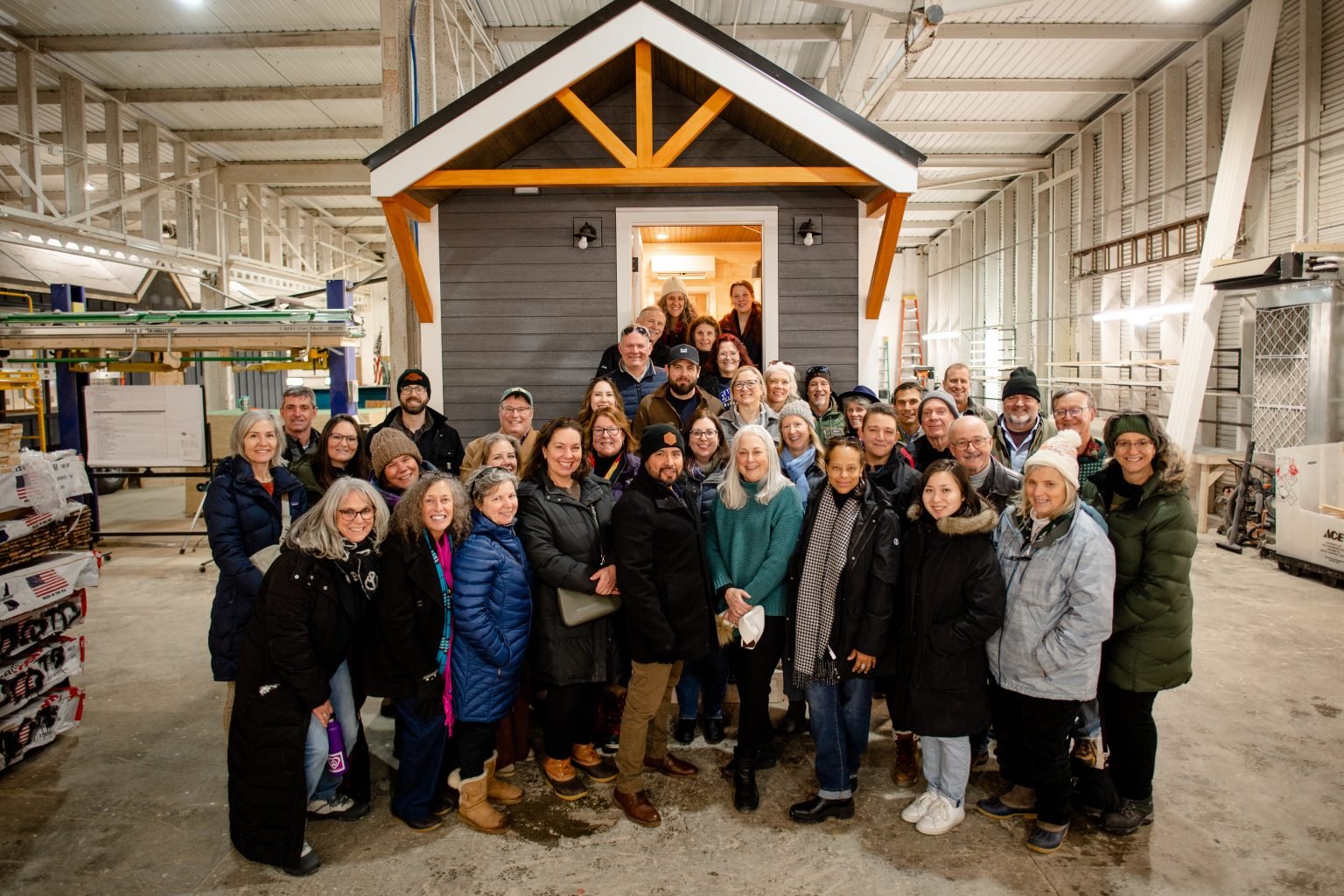 Tiny Homes of Maine Hosts Policy Leaders Academy Bus Tour at Dyer Brook Manufacturing Facility