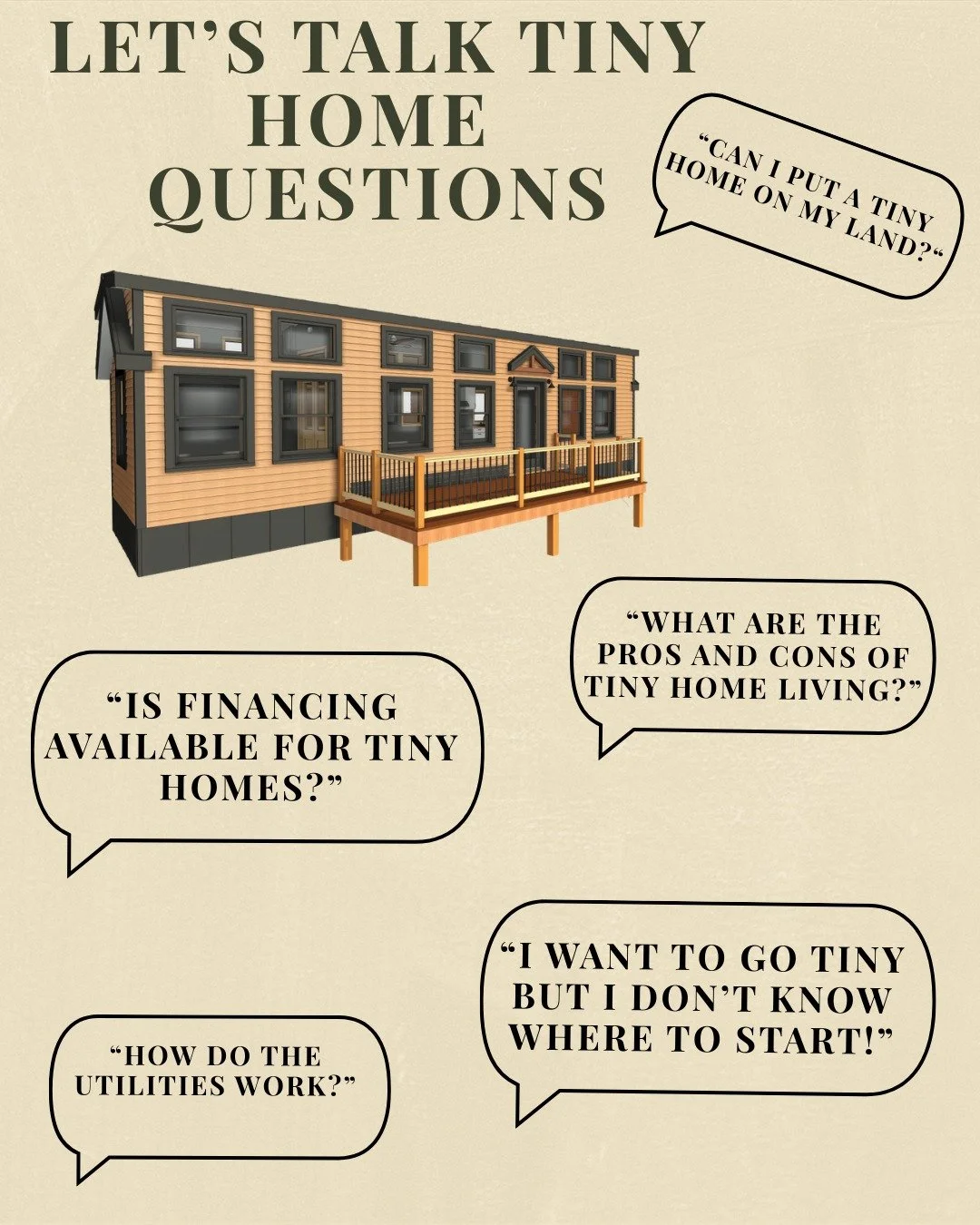 &ldquo;This might be a dumb question&hellip;&rdquo;

We promise&hellip; there&rsquo;s no such thing as a dumb tiny home question. 😄 After years of building tiny homes, we&rsquo;ve heard just about everything, from zoning and composting toilets to &l