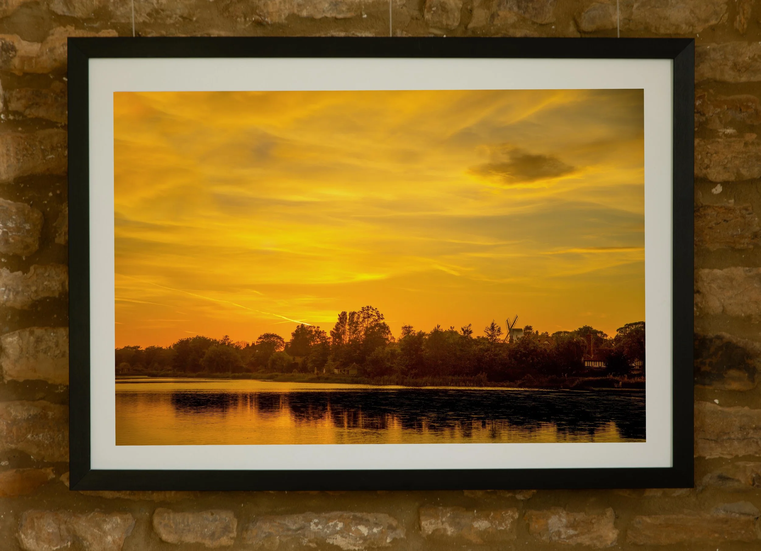 Framed Print of Autumn Sunset at Thorpeness Mere