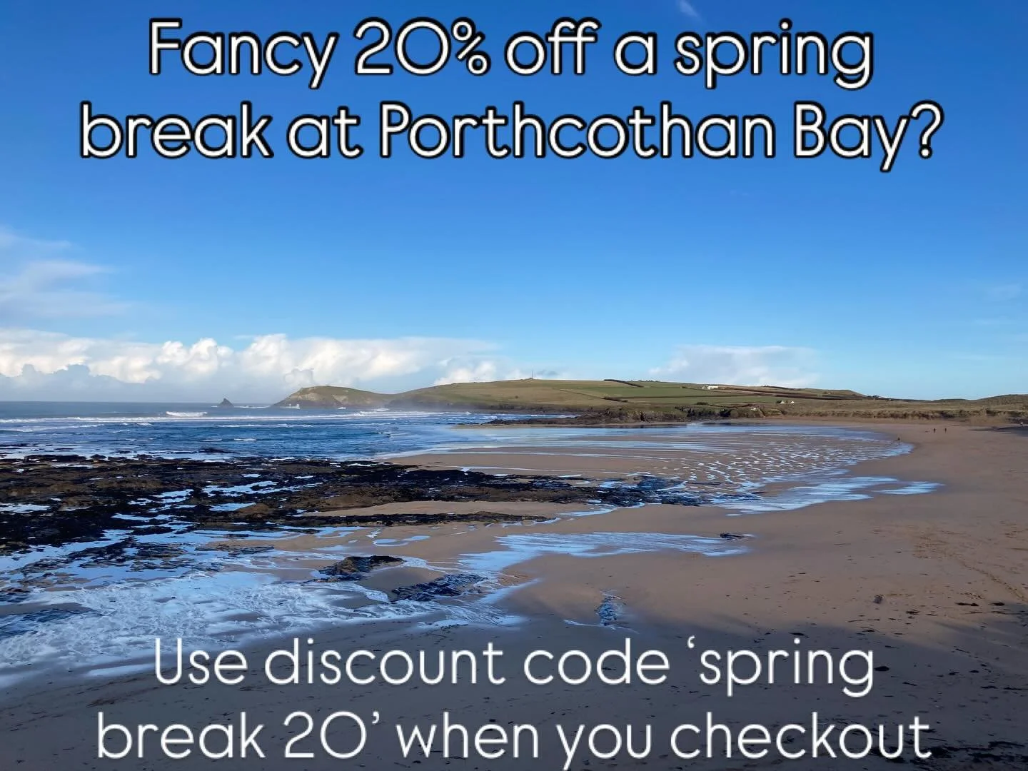 We&rsquo;ve had a weekend of beautiful sunshine ☀️ Our favourite beach -Constantine Bay (above) was virtually deserted. Snowdrops are breaking through and daffodils are starting to show so we thought, why not put on a spring offer? 🌼 Hope to see you