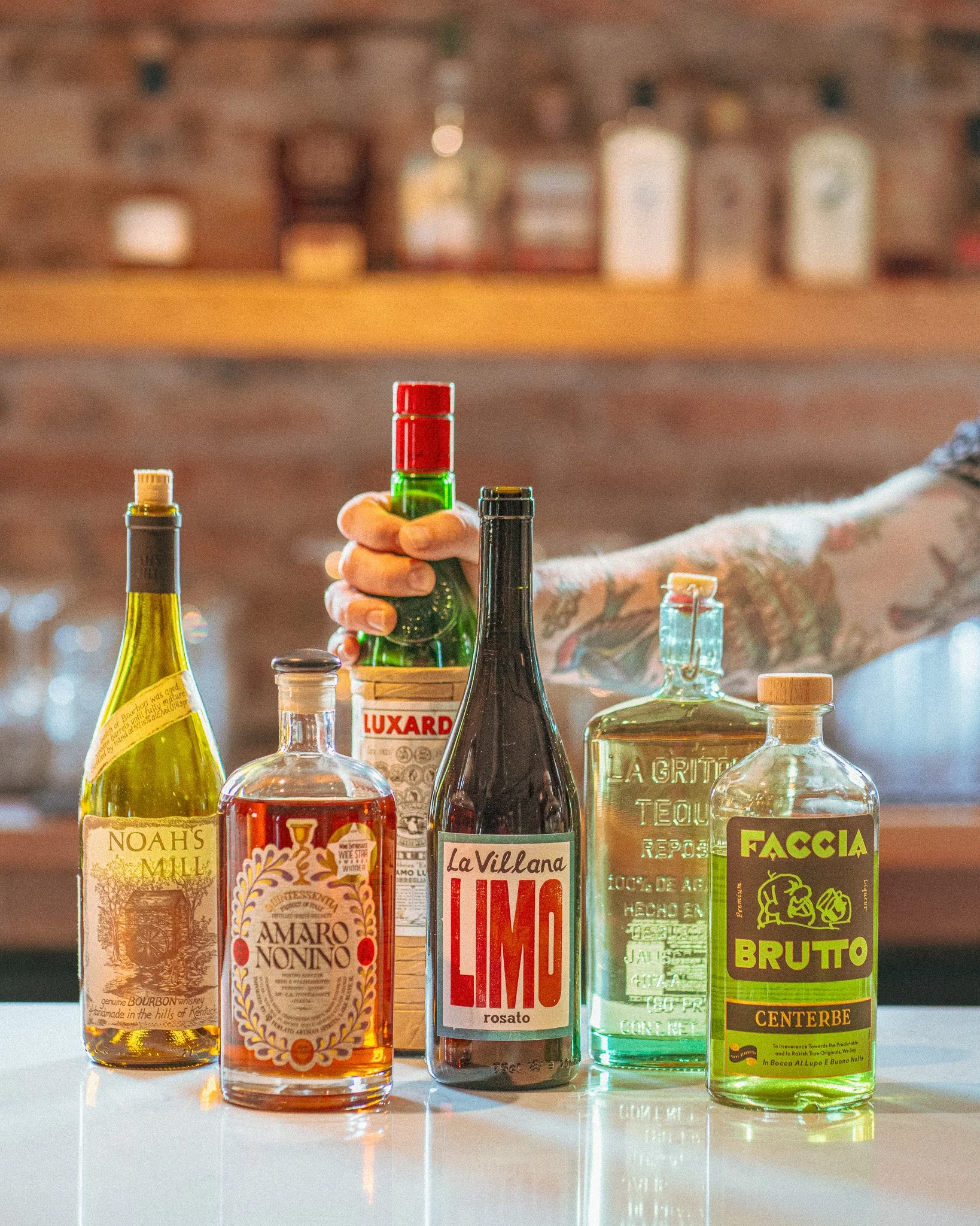 A selection of fine spirits.