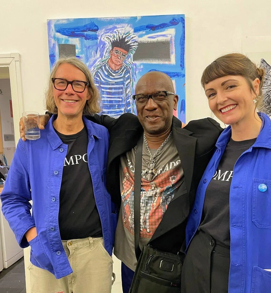 Co-editors David Caines and Mary Kate Connolly with artist David Somerville. © Param Vir