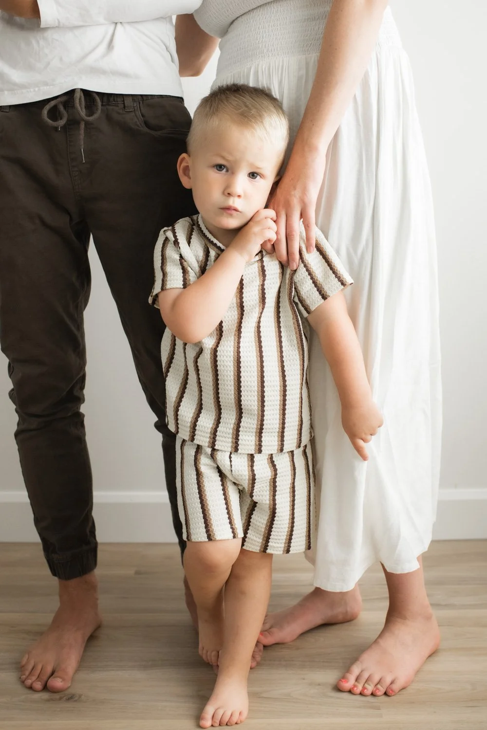 studio photography, big brother and newborn brother