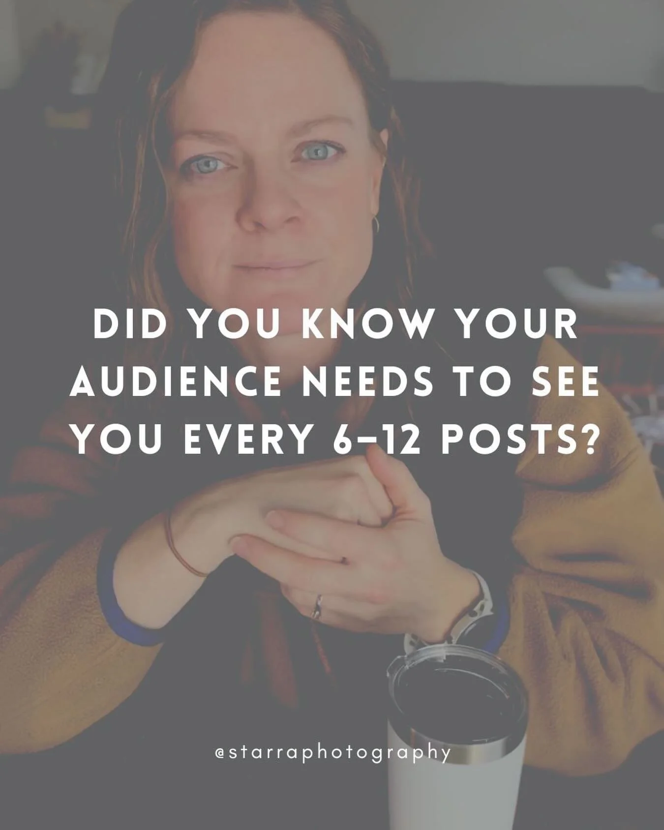 If you&rsquo;ve been wondering how often you should actually show up on your grid&hellip; here&rsquo;s your answer.

Most small businesses should pop their face in every 6&ndash;12 posts. Not for the algorithm &mdash; but because your audience wants 
