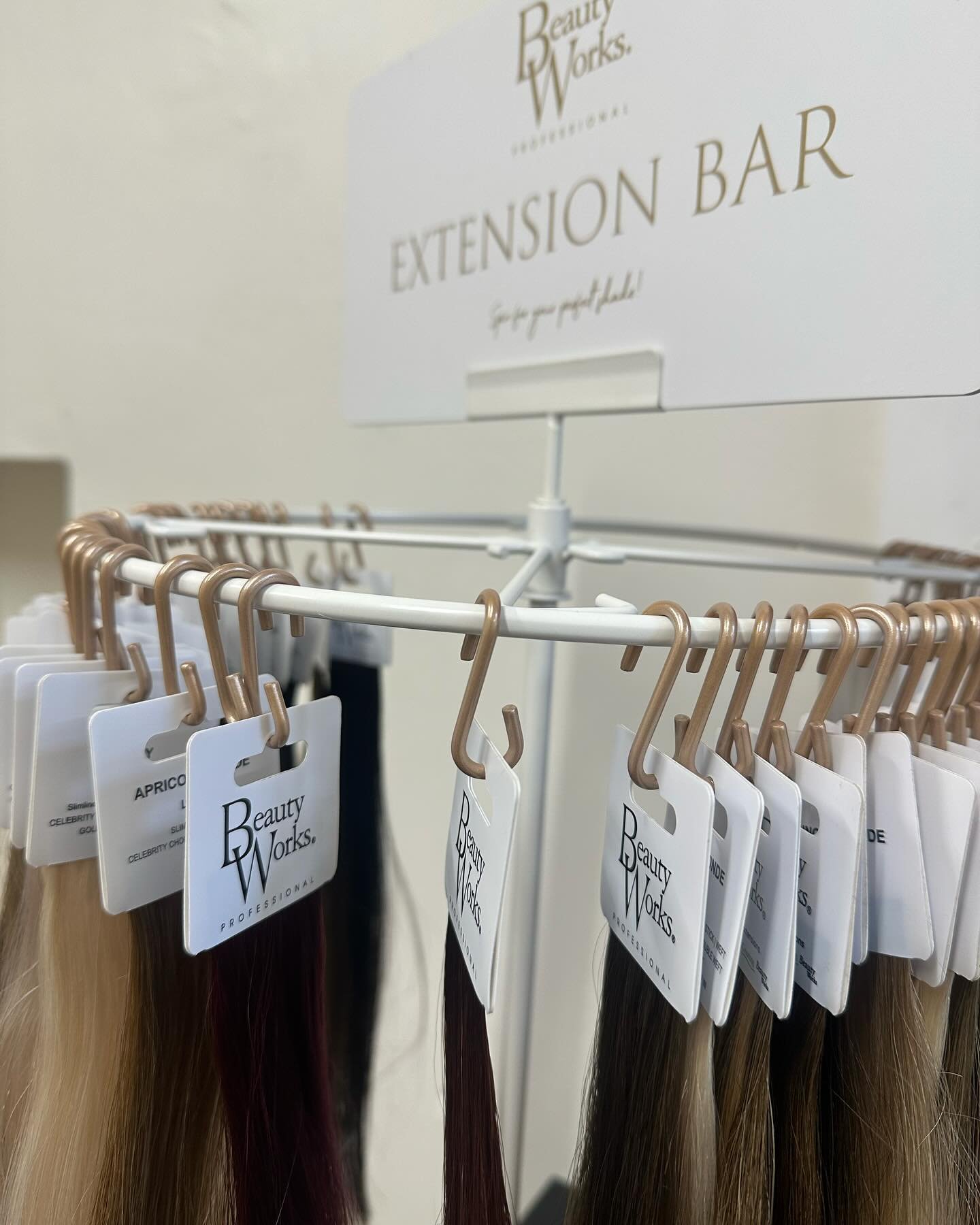 Proud to offer @beauty_worksonline hair extension&rsquo;s ✨
we offer the following methods: 
&loz; keratin bonds 
&loz; tapes 
&loz; Nanos 
&loz; Clip ins 

come visit us for your free consultation and colour match with our new Beautyworks extensions
