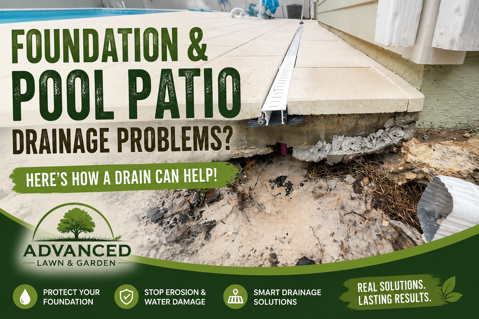 jacksonville florida patio drainage system including channel drain and why its importaint to completely finish the pool drainage on the paver patio to reduce chances of erosion and sinking cracking pavers or oncrete