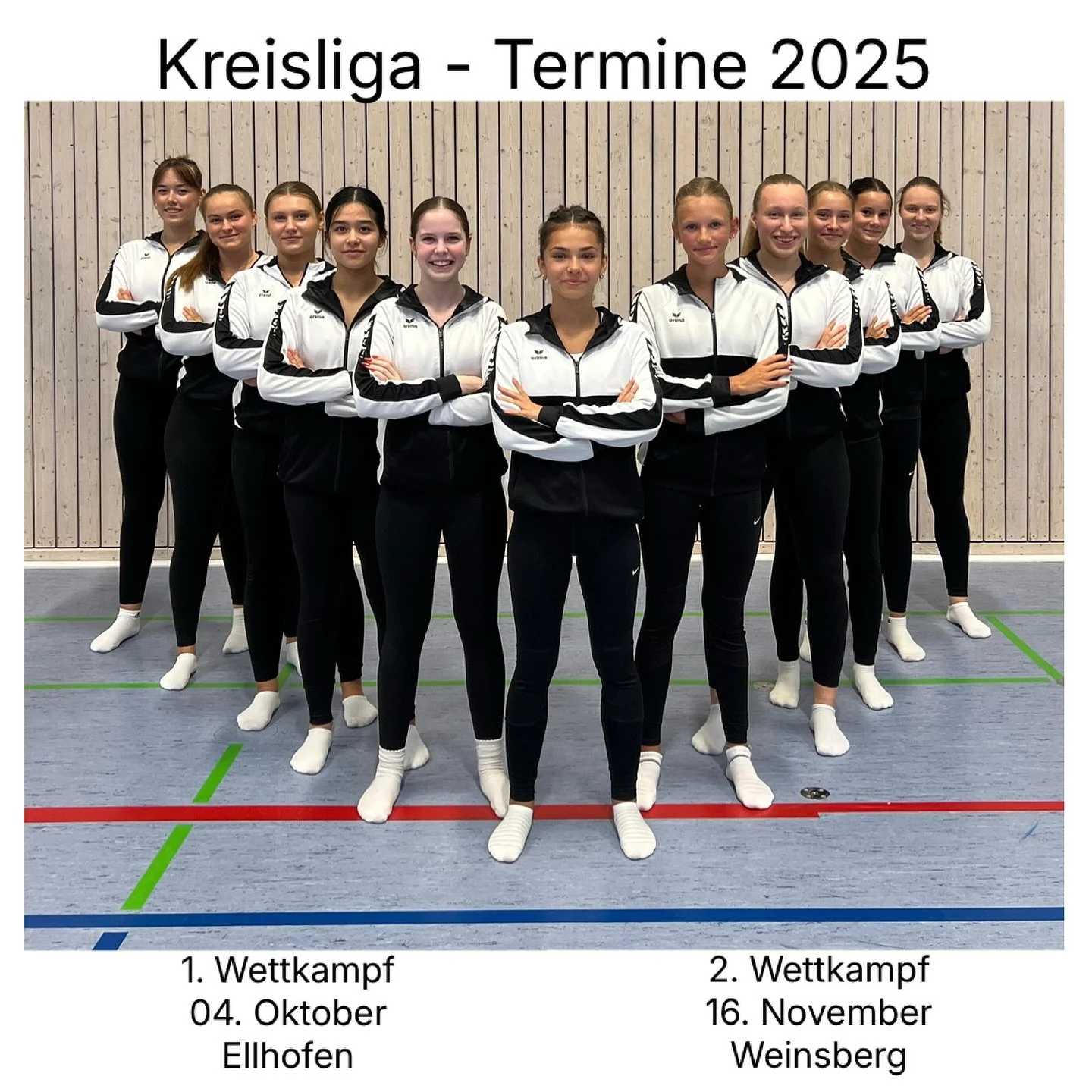 Unsere Kreisliga A - Termine 2025 💪🏼 Save the dates!🗓️❣️ 
Wir freuen uns &uuml;ber eure Unterst&uuml;tzung! 🫶🏼

#kreisliga #kreisligaa #liga #termine #saison2025 #savethedate #gymnastics #turnen #sport #tsv #tsvlippoldsweiler #tsvlippoldsweilert