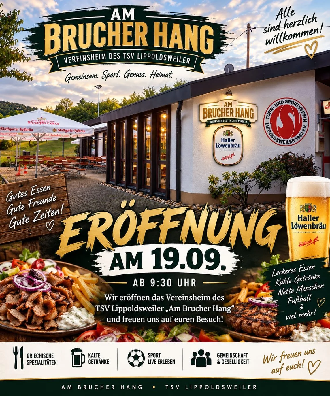 Eröffnung unseres Vereinsheims am 19. September!