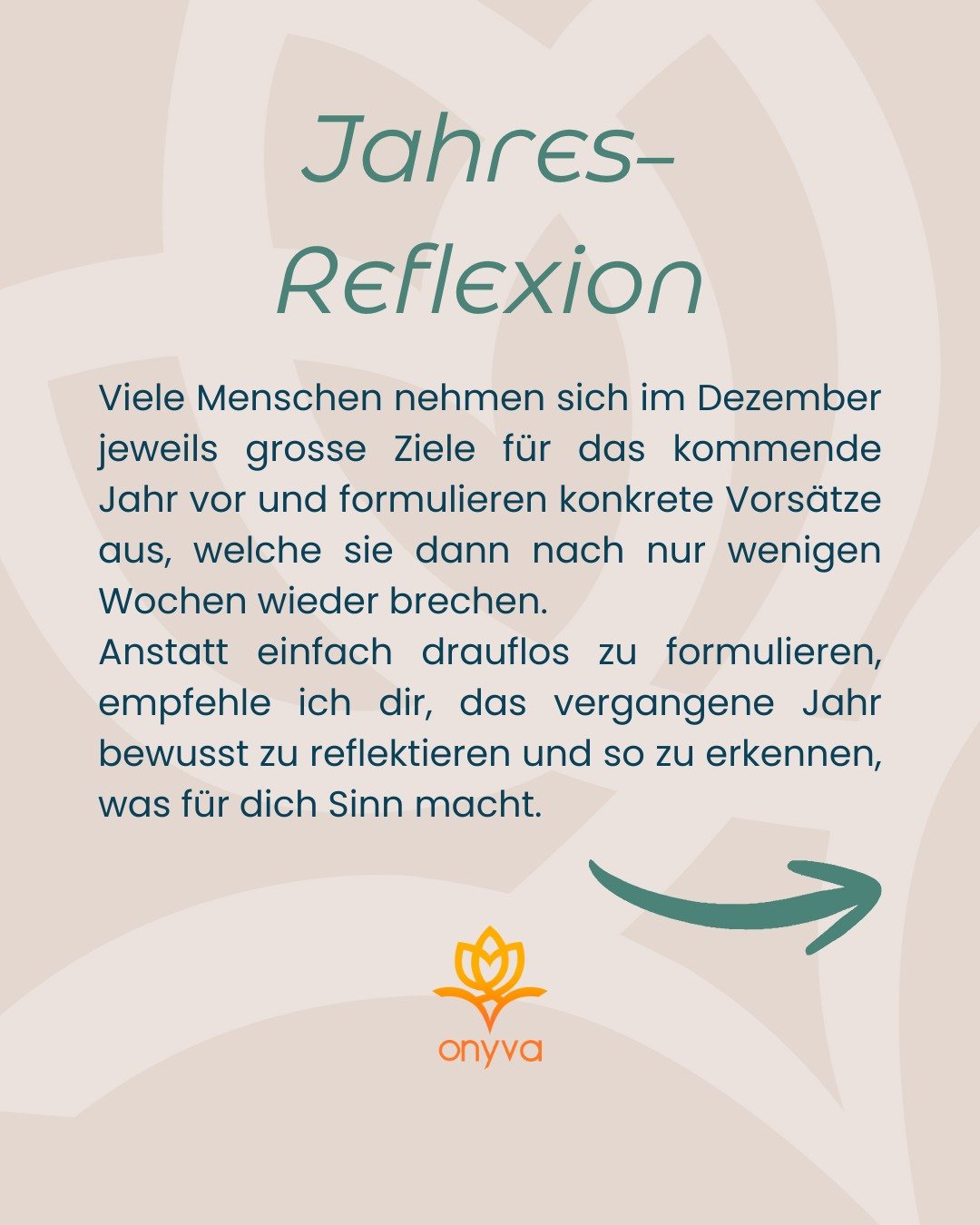 2025 geht zu Ende. Nicht alles war leicht. Nicht alles klar. Aber alles war Teil deines Weges.

Diese Fragen sind eine Einladung, kurz innezuhalten:
✨ zu w&uuml;rdigen, was war
✨ loszulassen, was dich nicht mehr tr&auml;gt
✨ und Raum zu schaffen f&uu