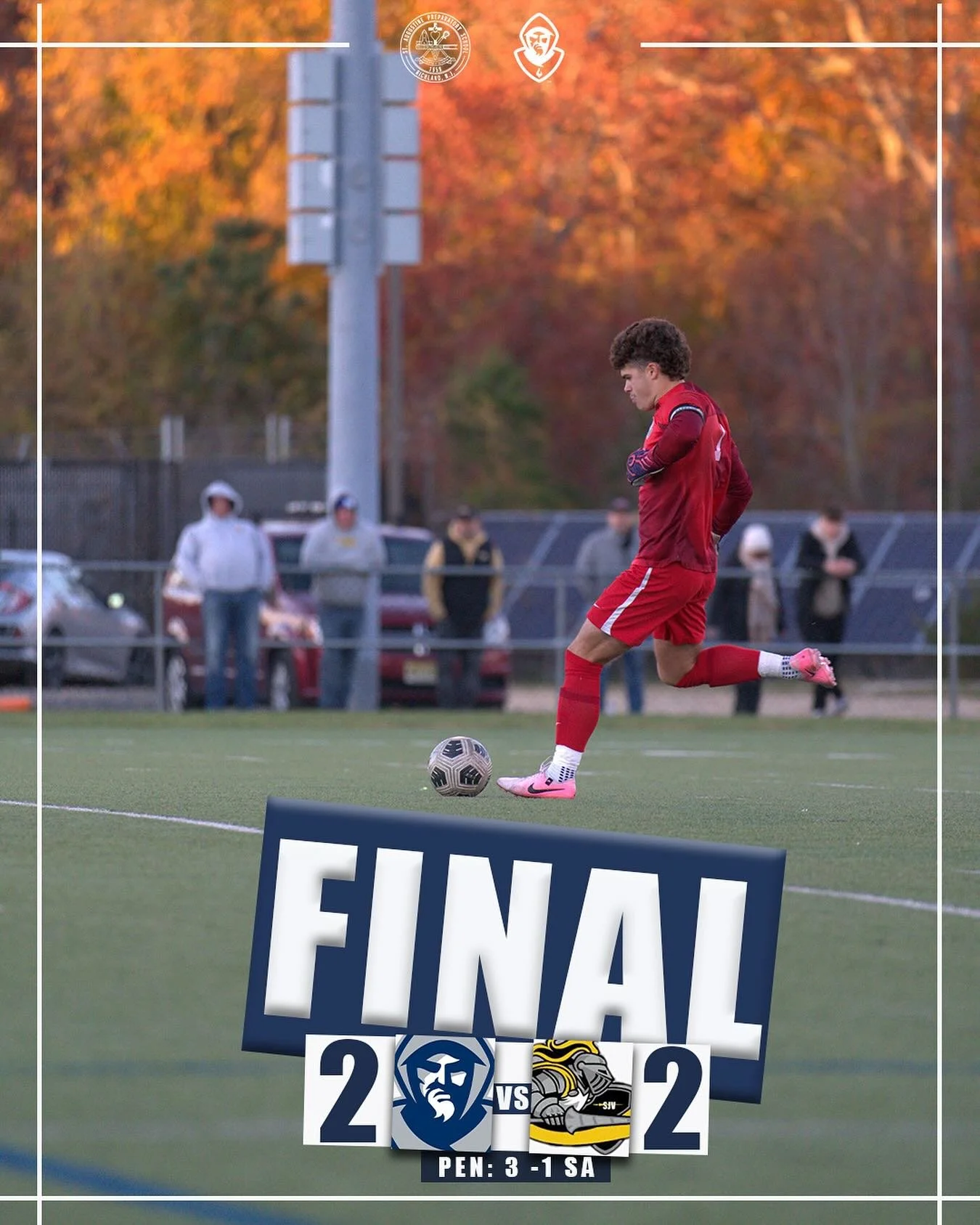 Soccer advances to the South Jersey Semifinals via PK shootout!!

Carr had 3 saves and the game clinching goal during Penalties!