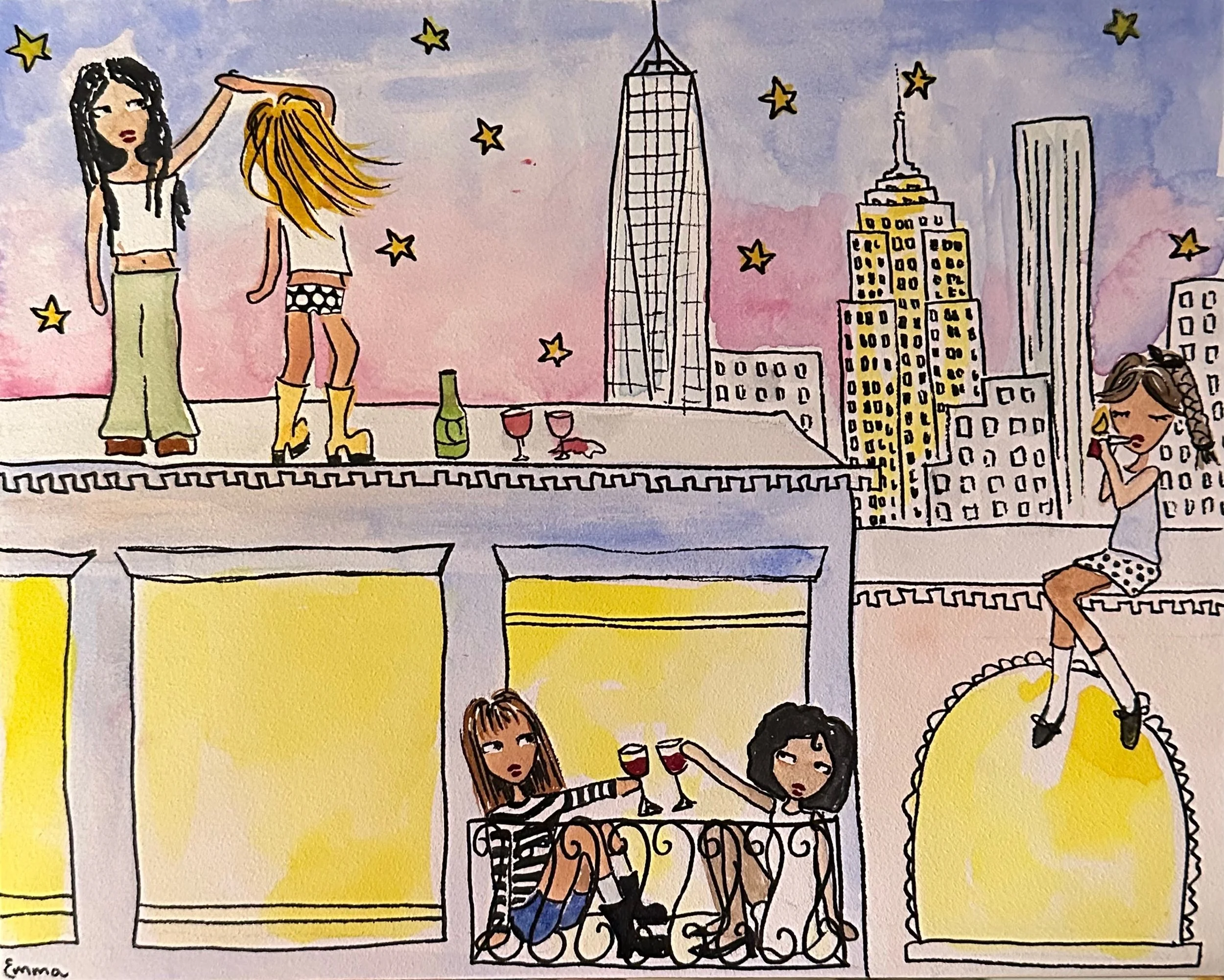 8"x10"
Watercolor and Pen on Aquaboard
