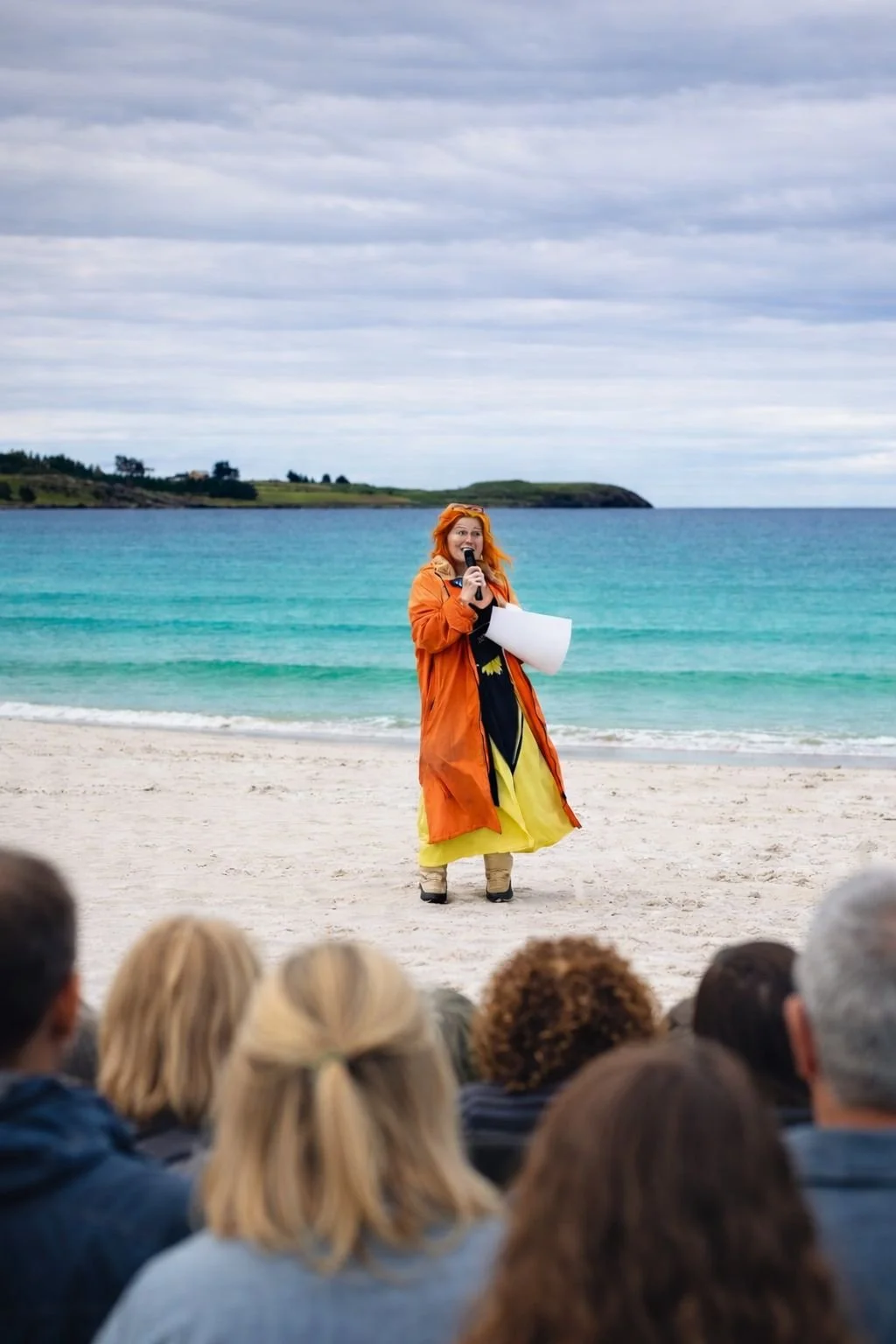 Solveig Fredriksen, Norwegian health coach from Sandnes, Rogaland, serving as one of the organizers of the Guinness World Record polar dipping event in Norway, December 2025.