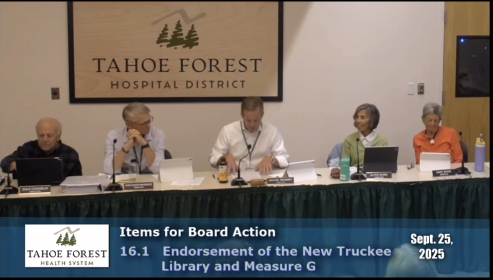 Tahoe Forest hospital district endorses measure g