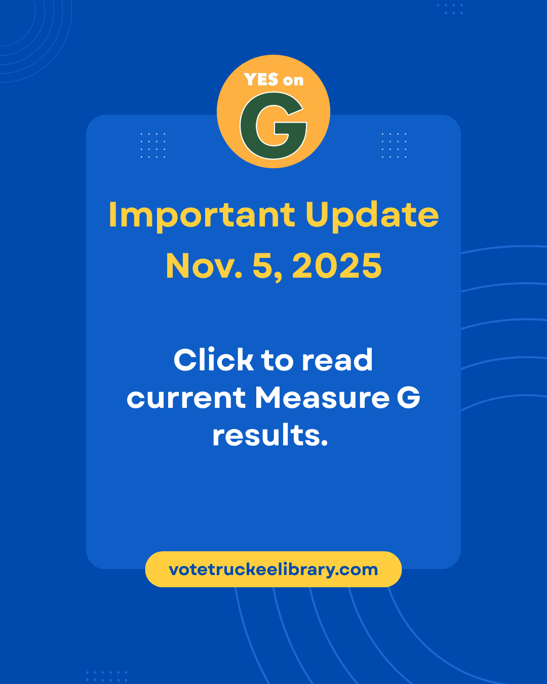 Vote Yes on Measure G on Track to Win as Ballots Continue to Be Counted