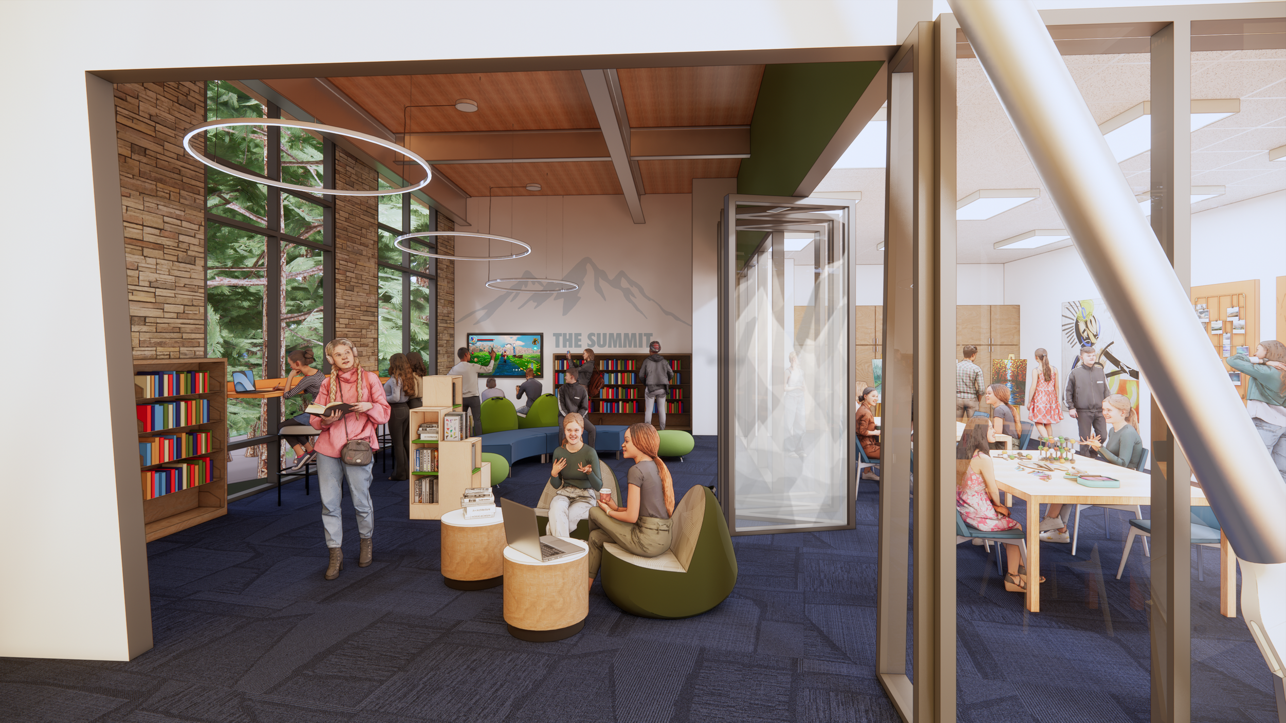 Rendering of the Teen Center in the new Truckee Regional Library