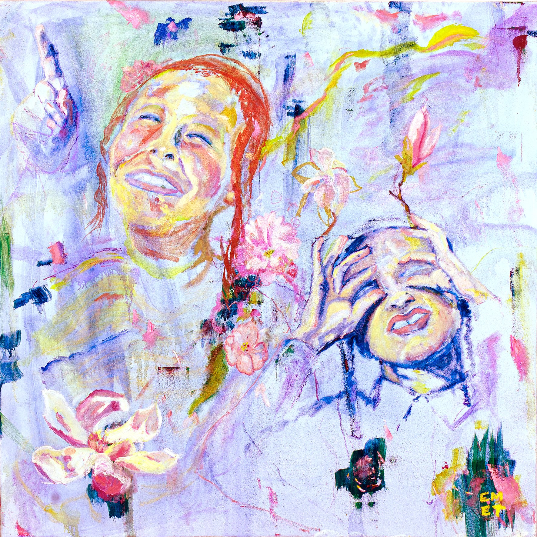 Adar - Violet Bliss with dynamic blue swirls, capturing youthful energy and joy through fluid, vibrant tones that evoke a sense of purity and optimism