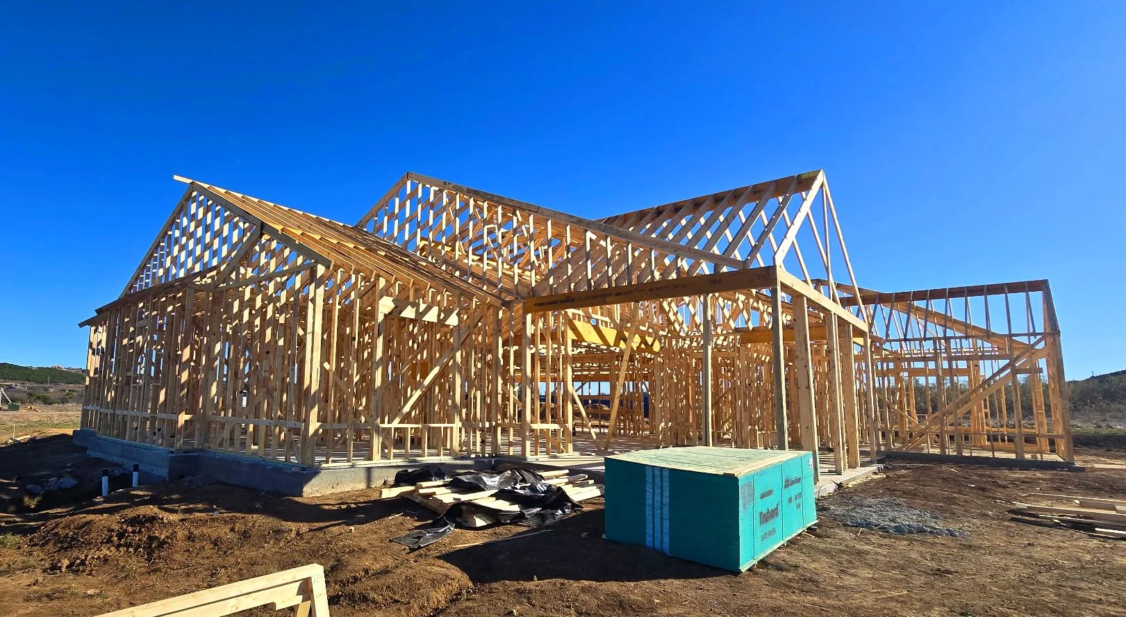 Custom Home Framing at Possum Kingdom Lake | Cardin Homes
