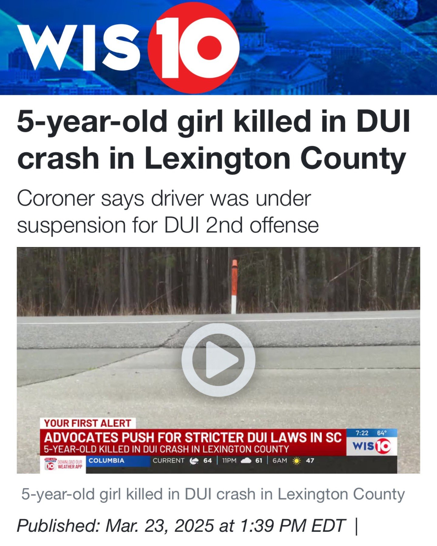 These are the tragic victim stories that are the hardest to read and hear about. But they keep happening, and our Legislature needs to do something about it &mdash;&nbsp;something that does NOT involve reduced accountability for drunk drivers, and gr