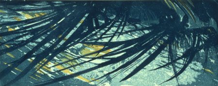 "Is it Real? Is it Illusion?" Japanese woodcut 20x8 in
