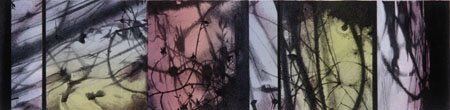 "Remembrances" lithograph/monotype 24x6 in