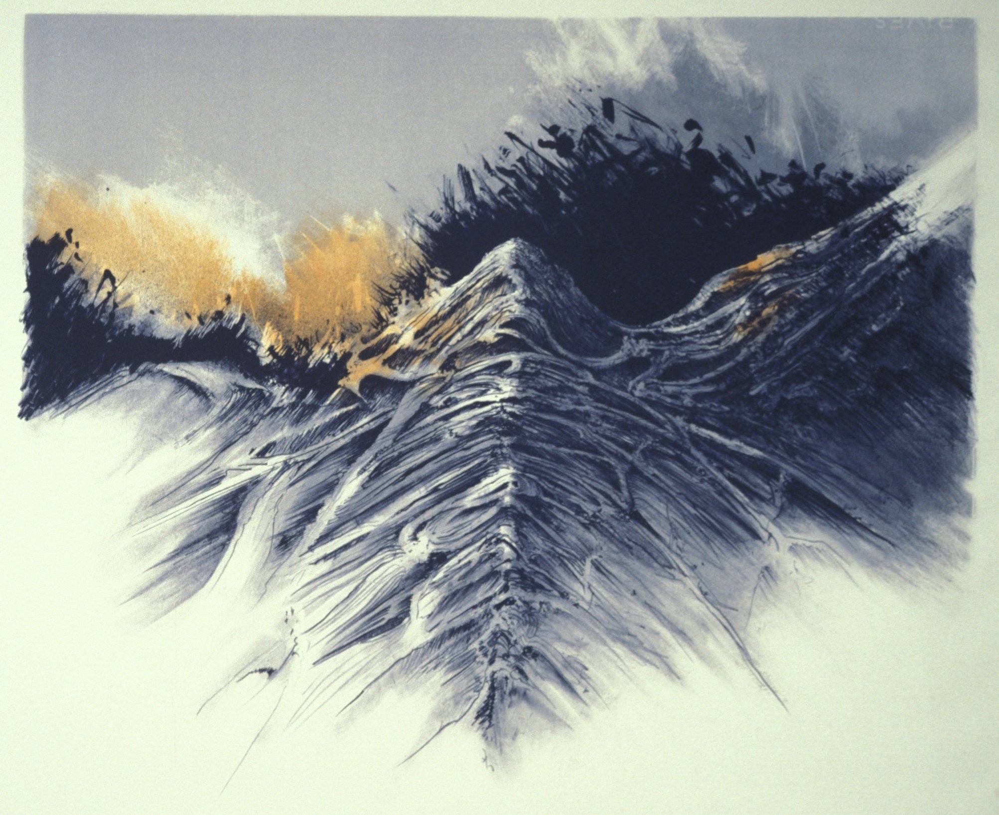 "Toroko in Time" lithograph/monotype 22x30 in
