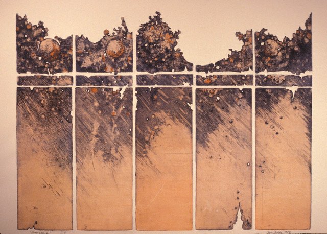 “Emergence” copper plate etching 16x28 in