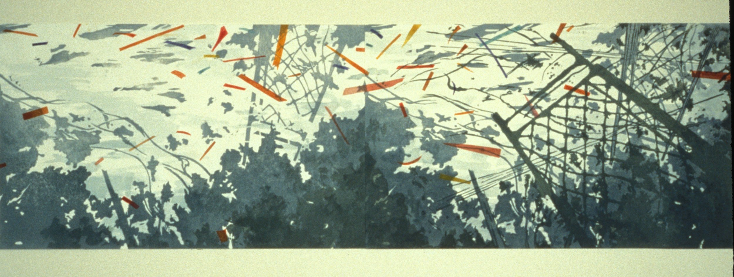 "Which Is It?" Japanese woodcut 52x16 in