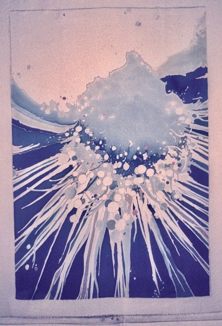“Bone Tissue” Tinfix dyes on China silk 24x40 in