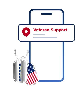 mobile app veteran support illustration