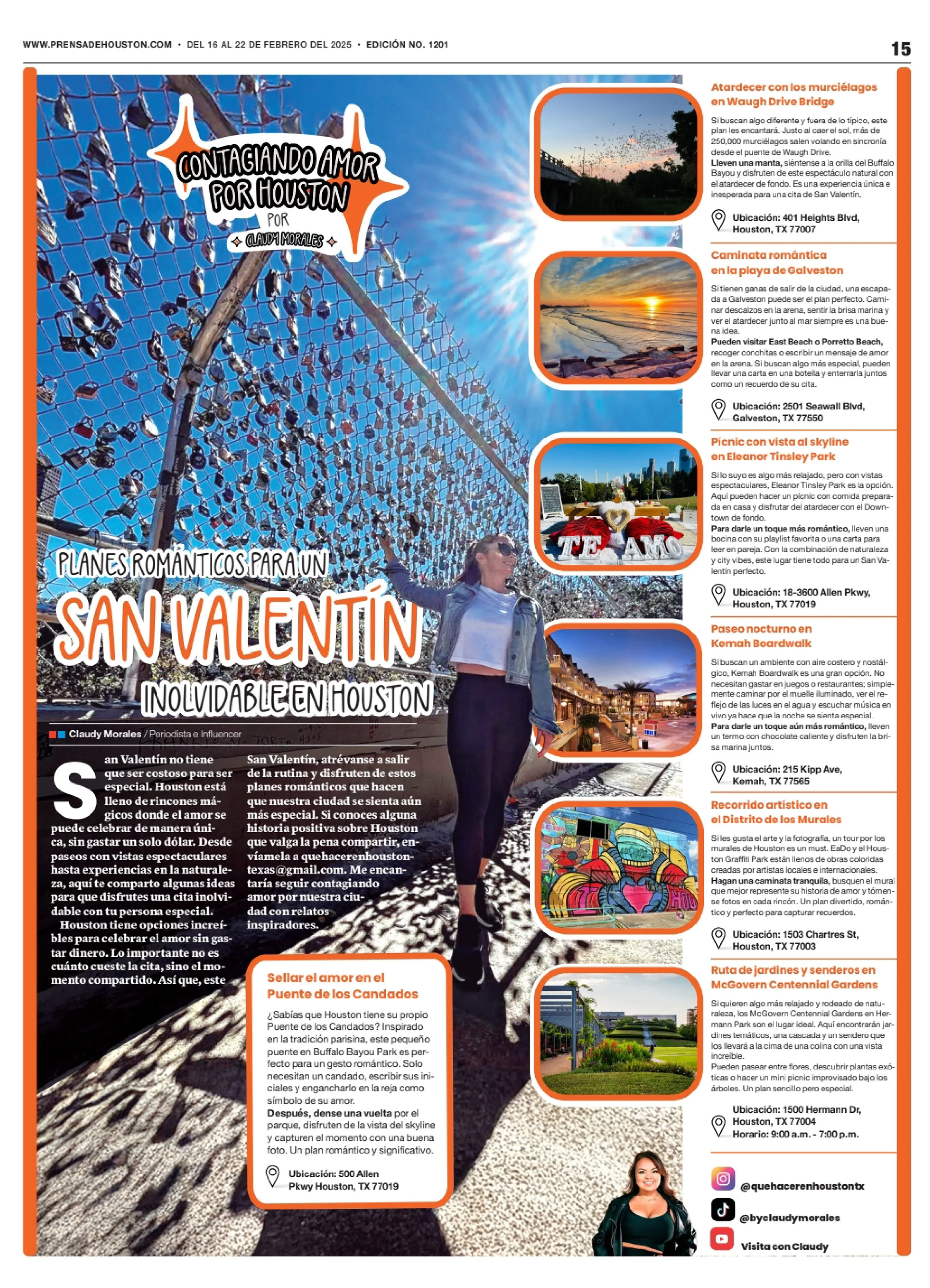 Celebra San Valentín en Houston 2025 con planes románticos gratuitos. ¡Haz que tu cita sea inolvidable sin gastar un centavo!
Por Claudy Morales – Periodista e Influencer 
San Valentín no tiene que ser costoso para ser especial. Houston está lleno de