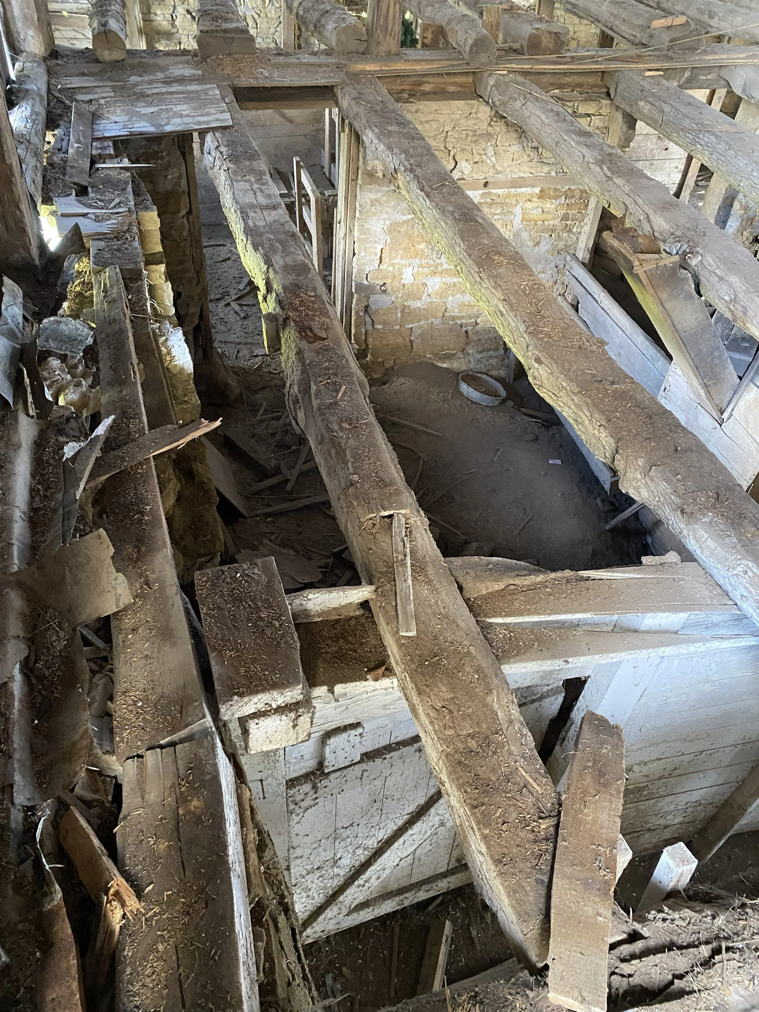 5/7/2026 Meyers Farmstead Historic District dairy barn - starting restoration.