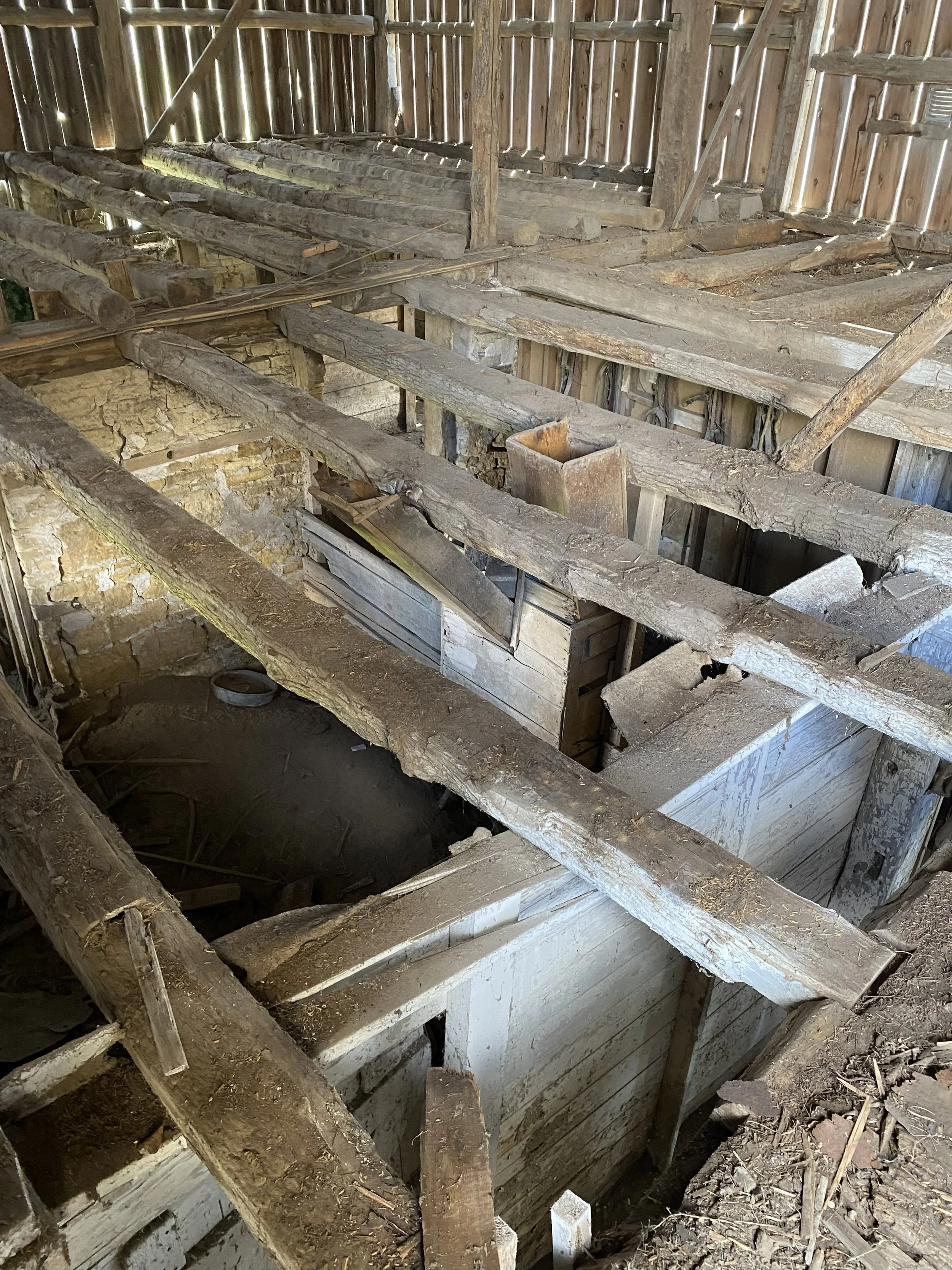 5/7/2026 Meyers Farmstead Historic District dairy barn - starting restoration.