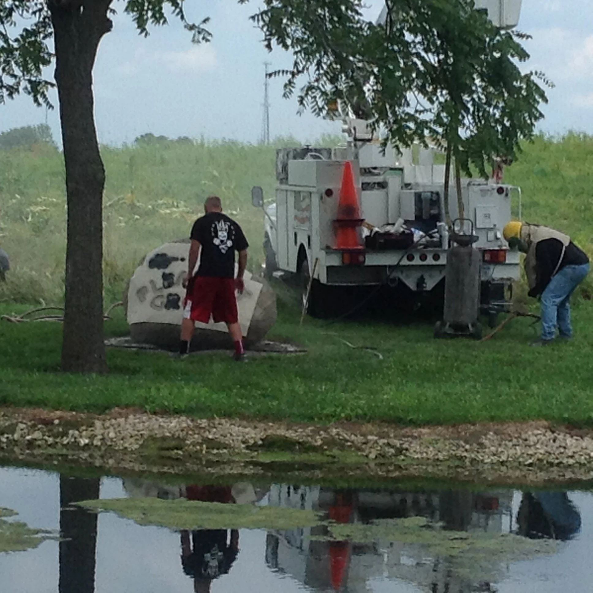 Etching the Pleasant Grove rock